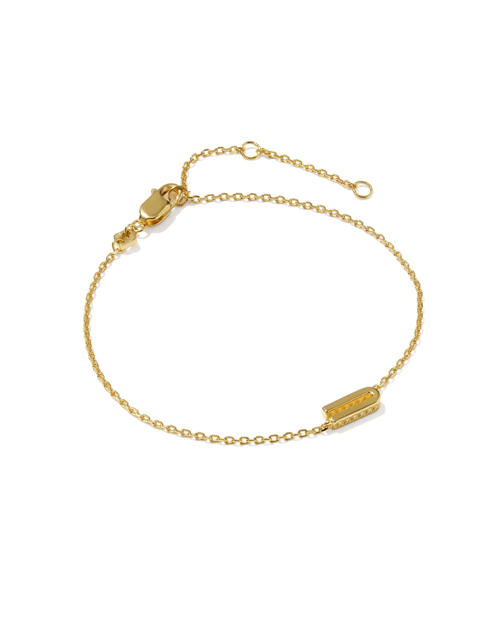 Letter U 18k Gold Vermeil Initial Bracelet