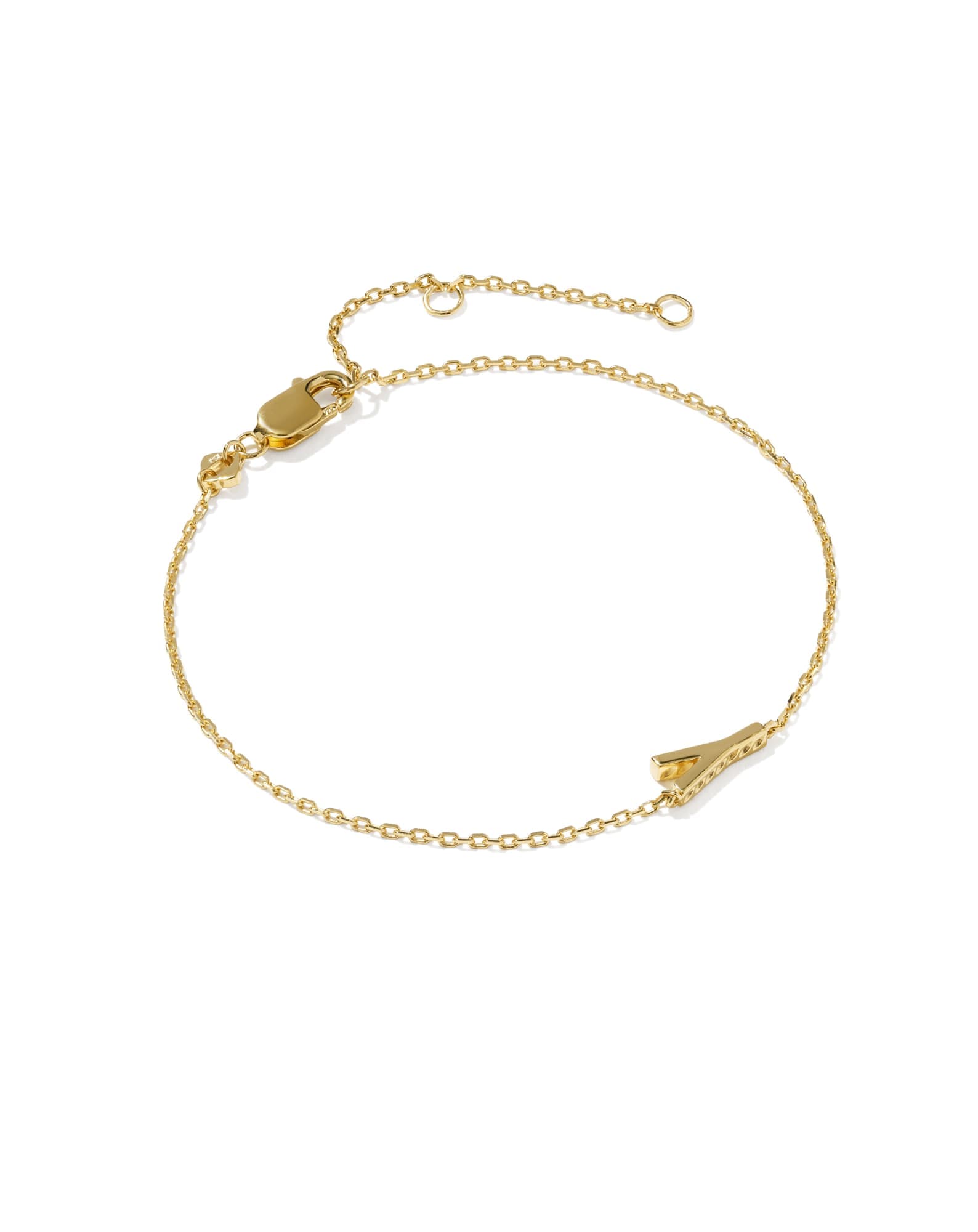 Letter Y 18k Gold Vermeil Initial Bracelet