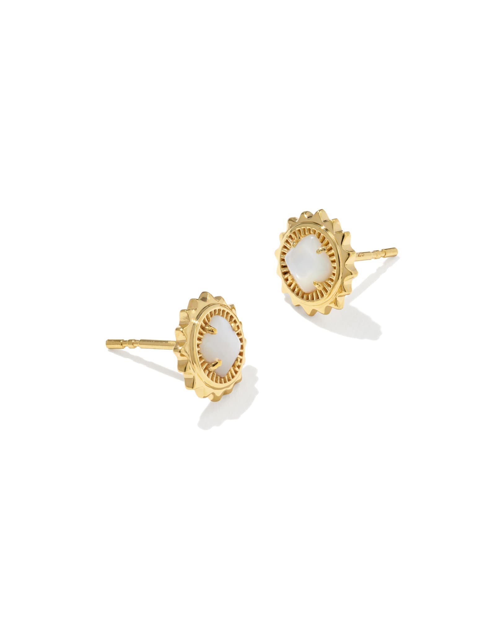 Dira Sun 18k Gold Vermeil Stone Stud Earrings