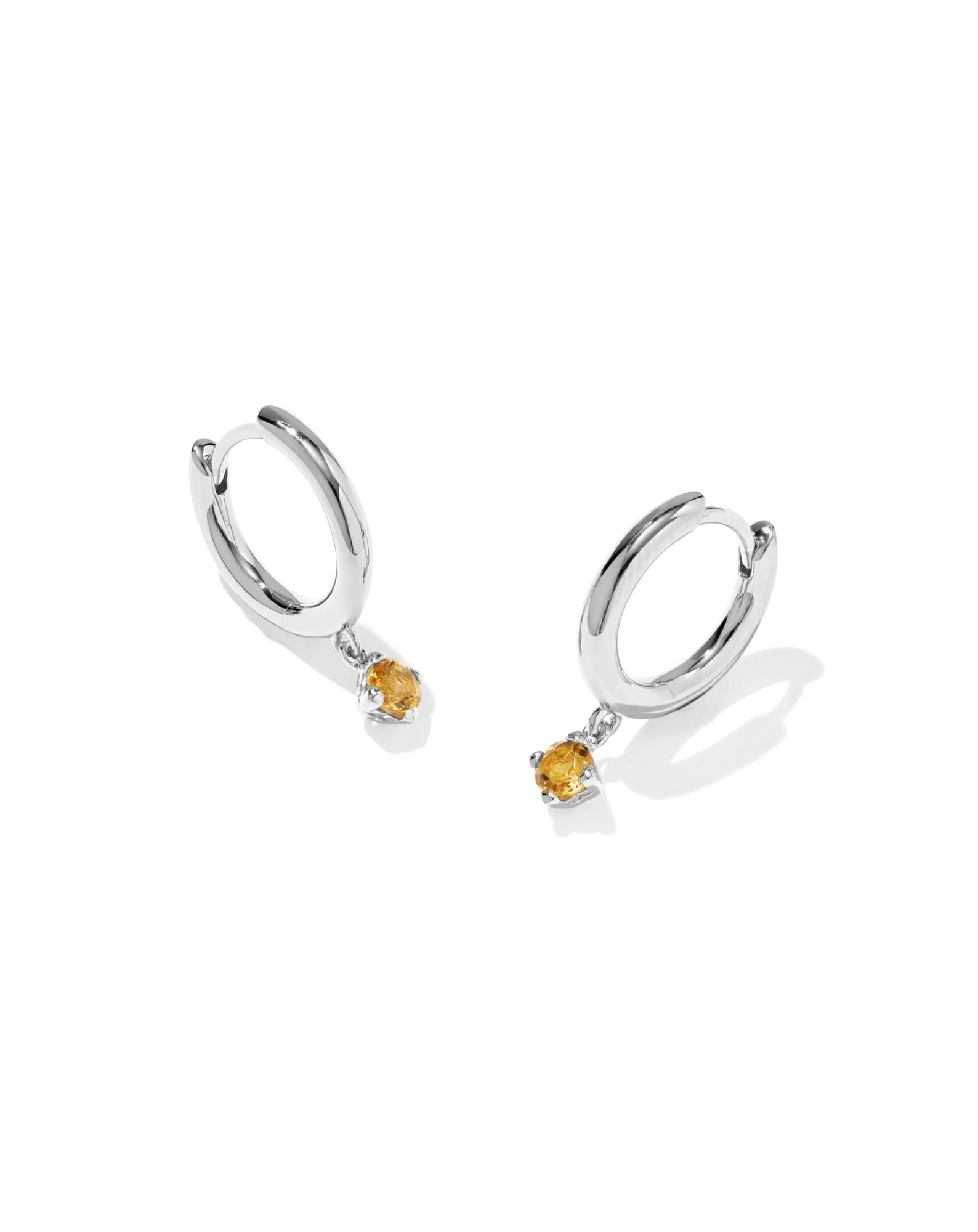 Maisie Sterling Silver November Huggie Earrings
