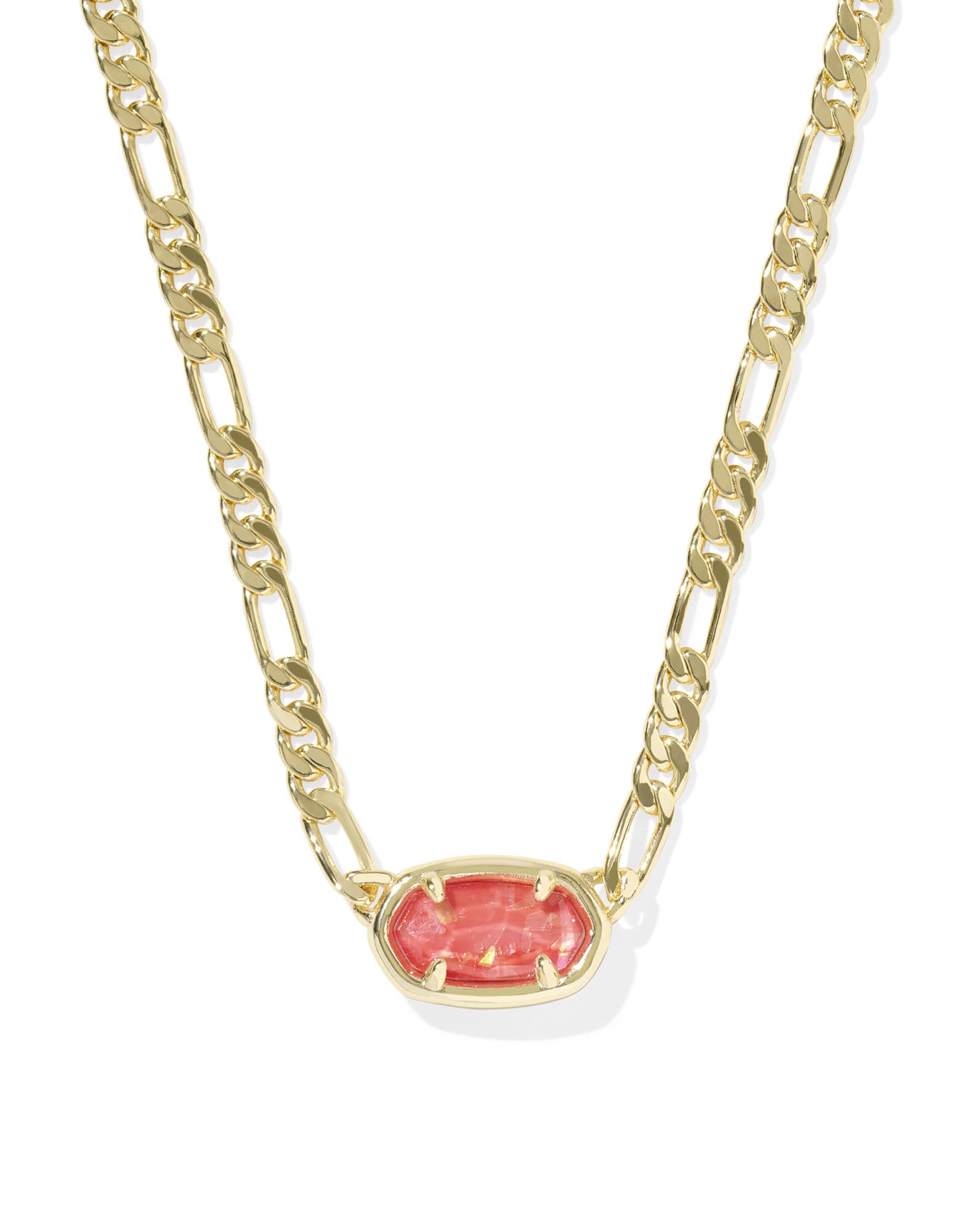 Elisa Gold Figaro Chain Short Pendant Necklace