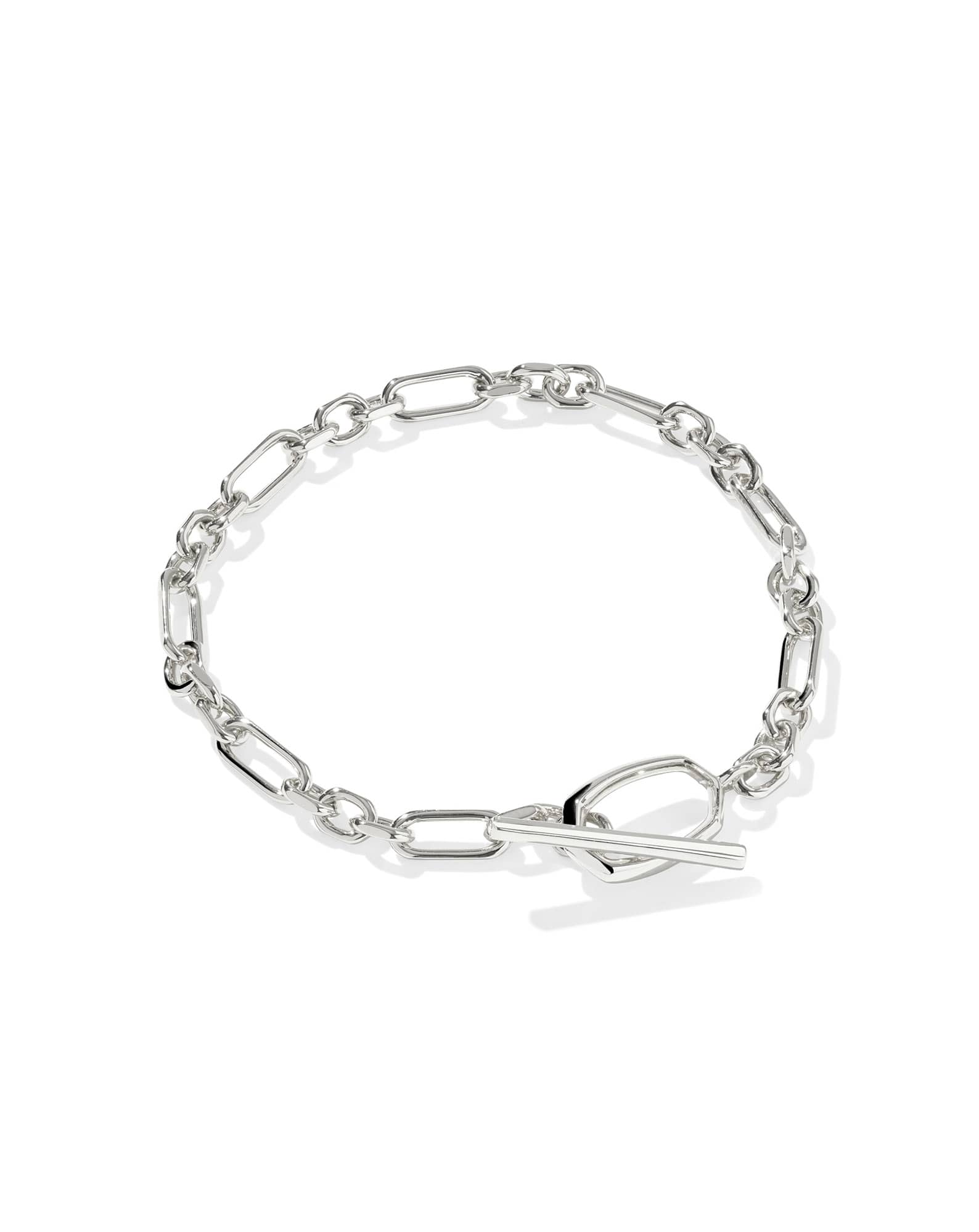 Sylvia Silver Metal Link and Chain Bracelet