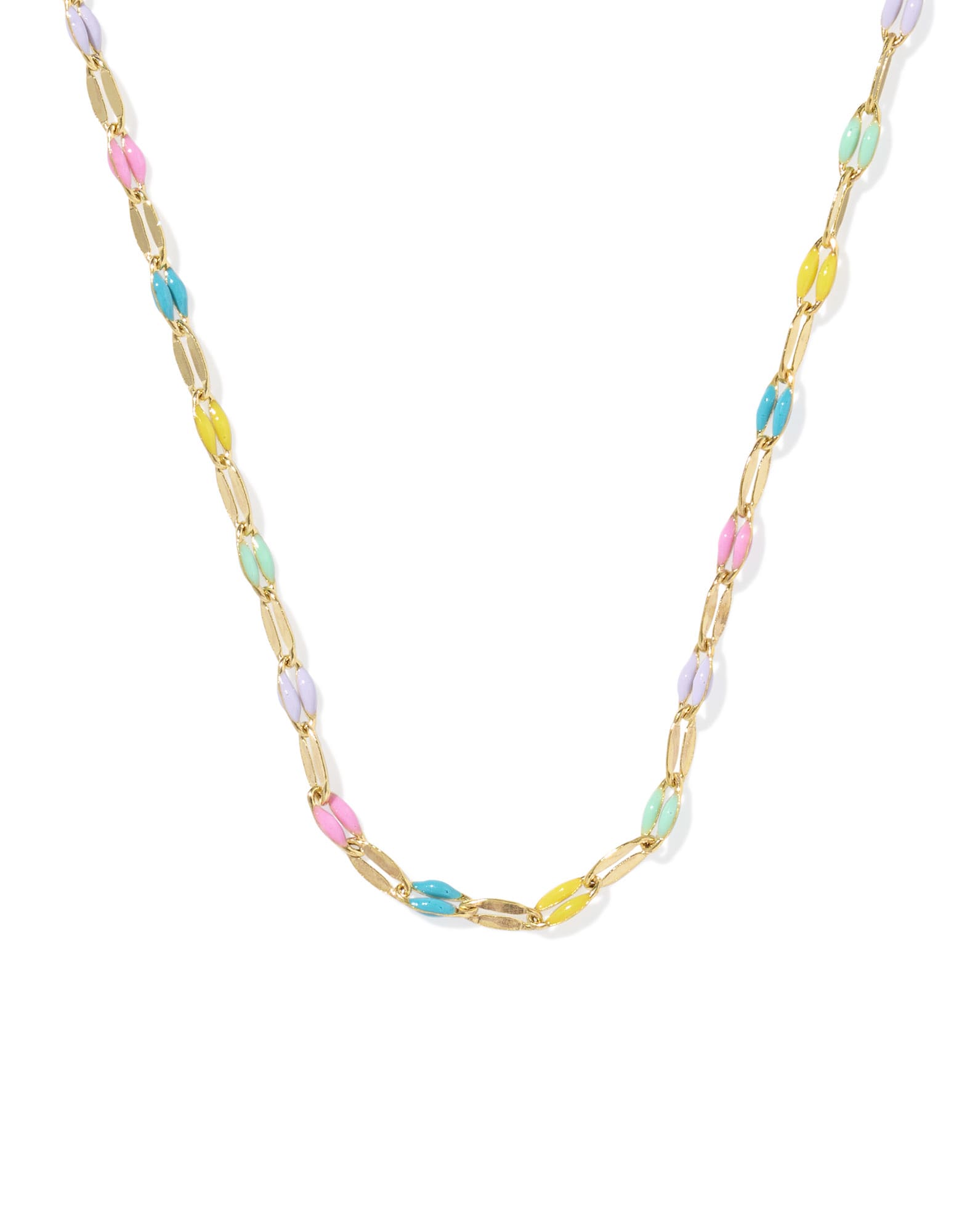 Multicolor Mirror 18k Gold Vermeil Chain Necklace