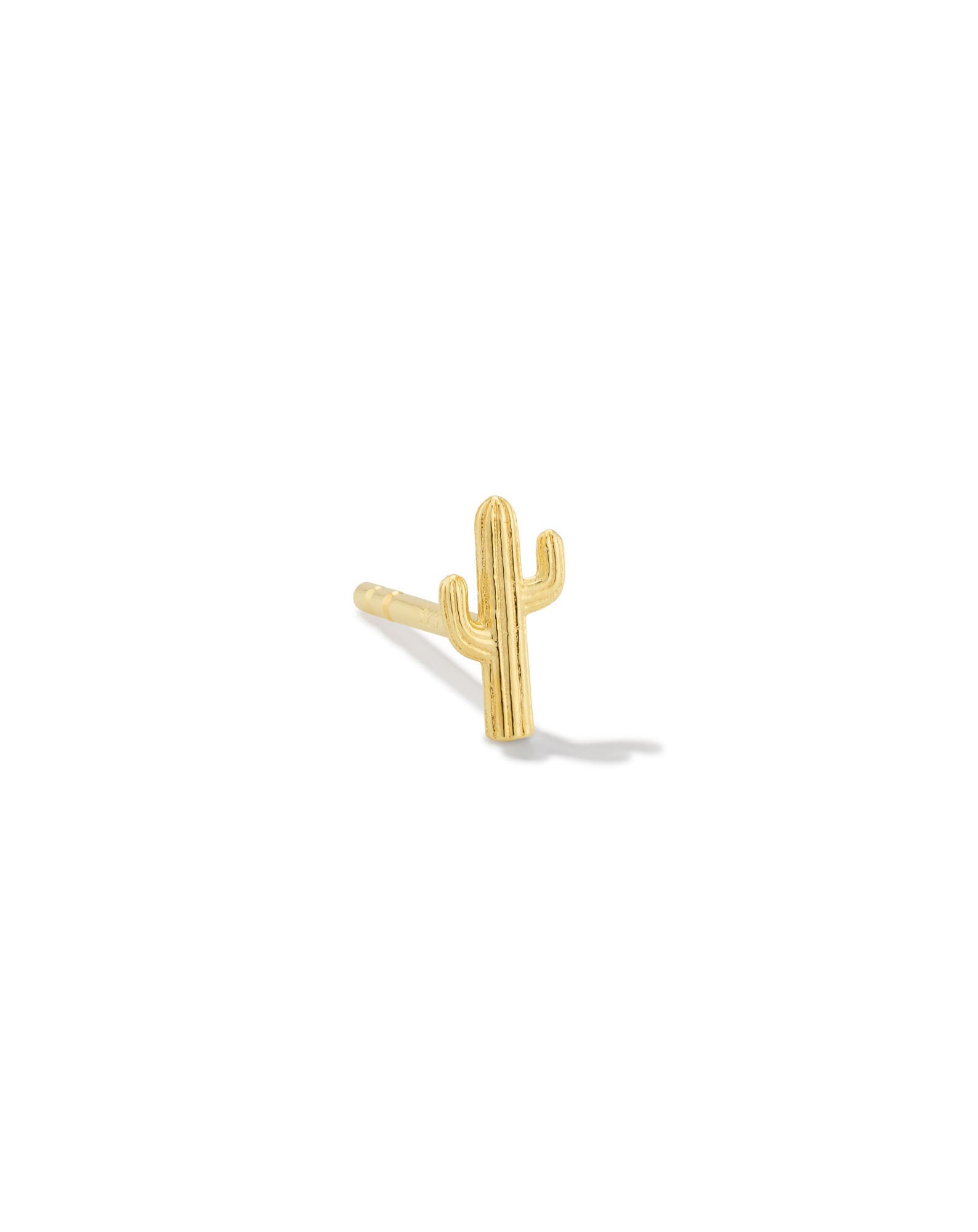 Mini Cactus Single Stud Earring in 18k Gold Vermeil