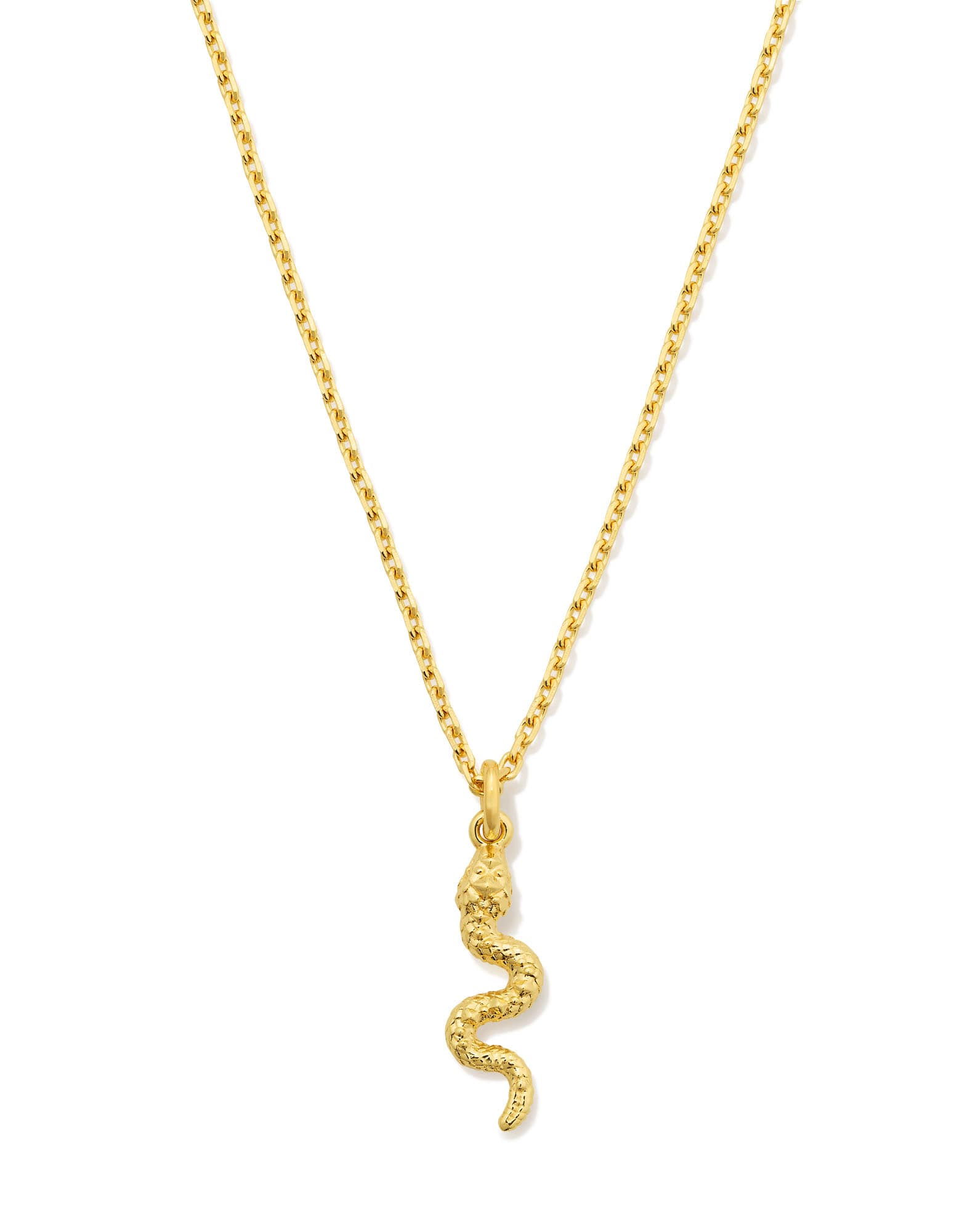 Mini Snake Pendant Necklace in 18k Gold Vermeil