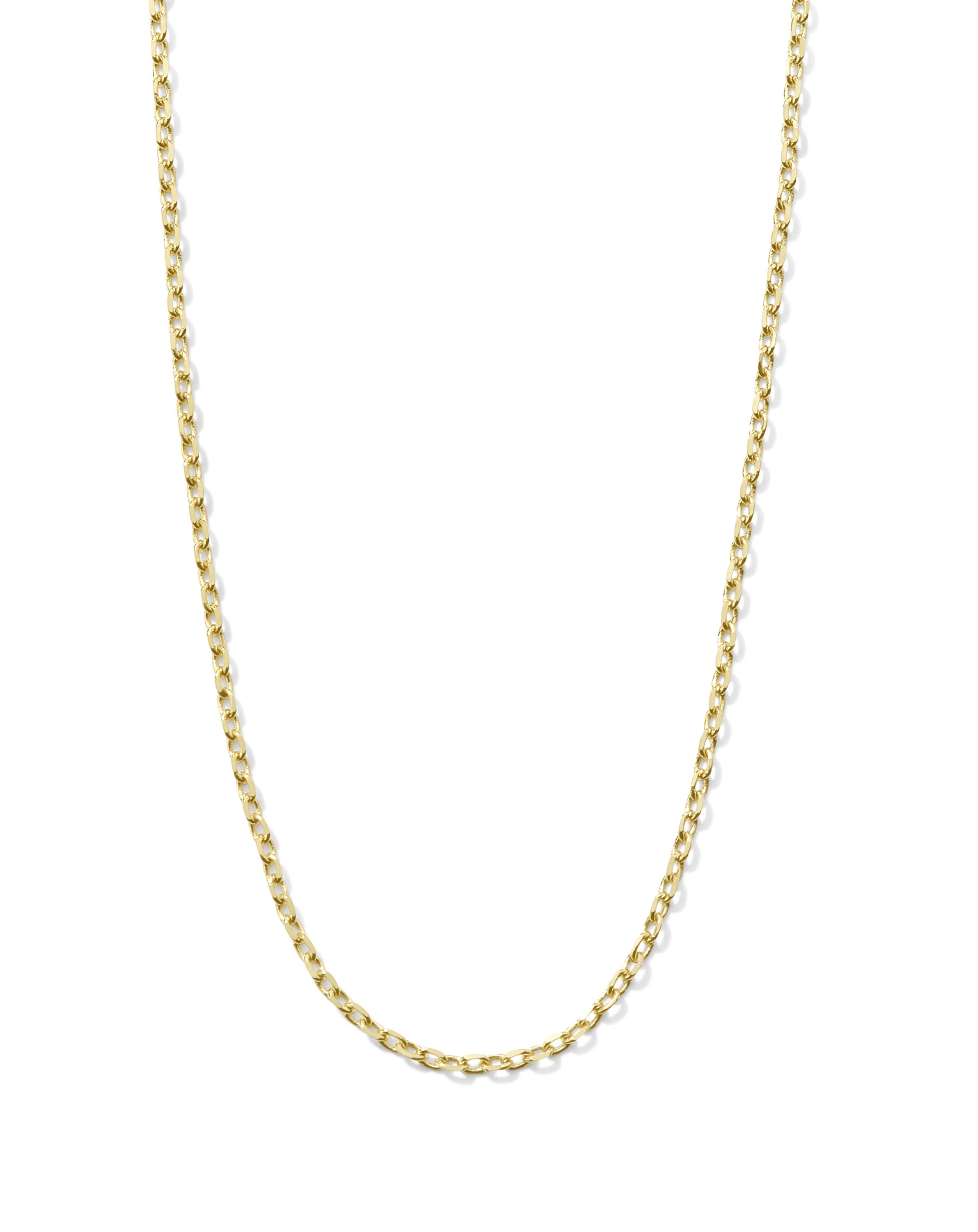 20" Thin Chain Necklace in 14k Yellow Gold