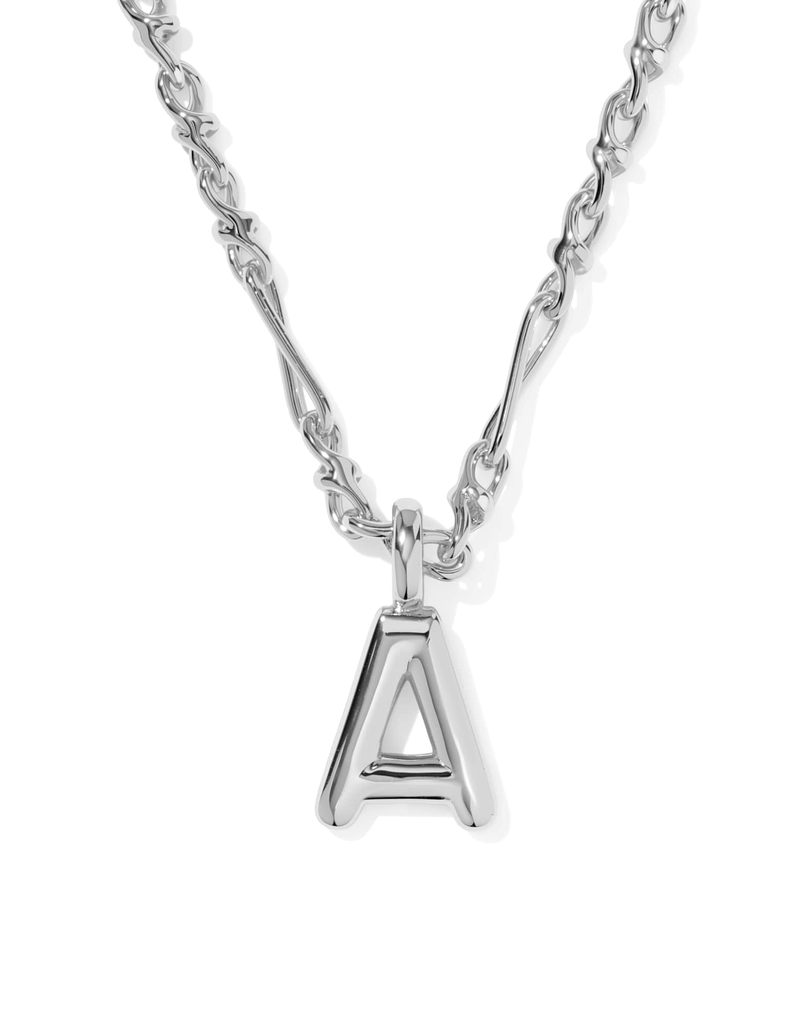 Bubble Letter Short Pendant Necklace