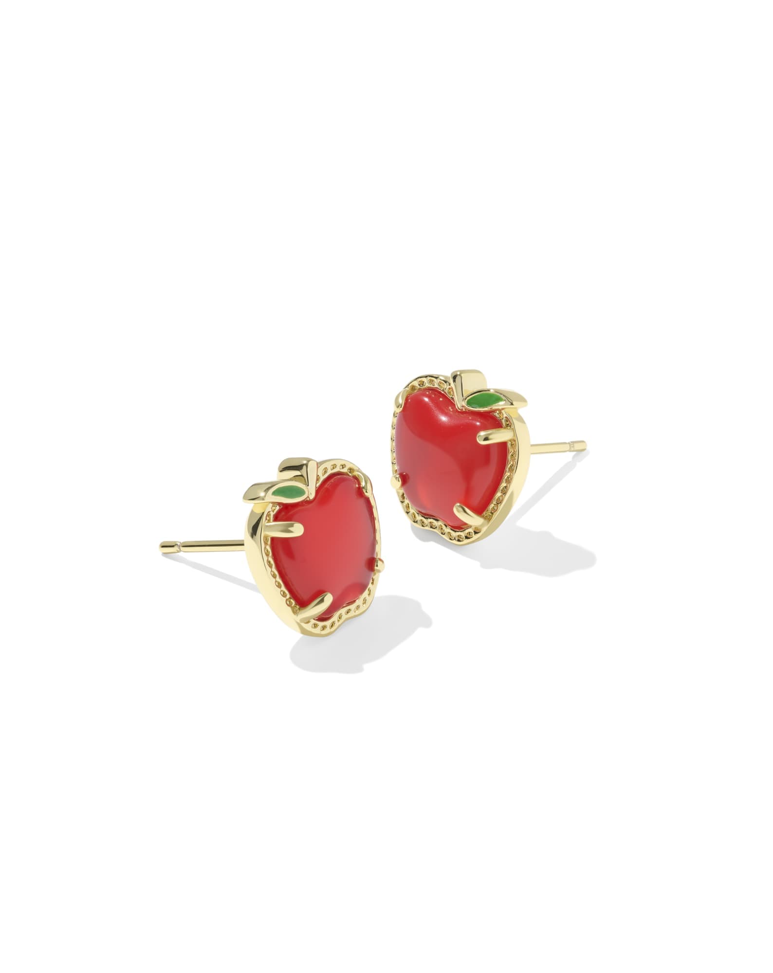 Apple Gold Stud Earrings