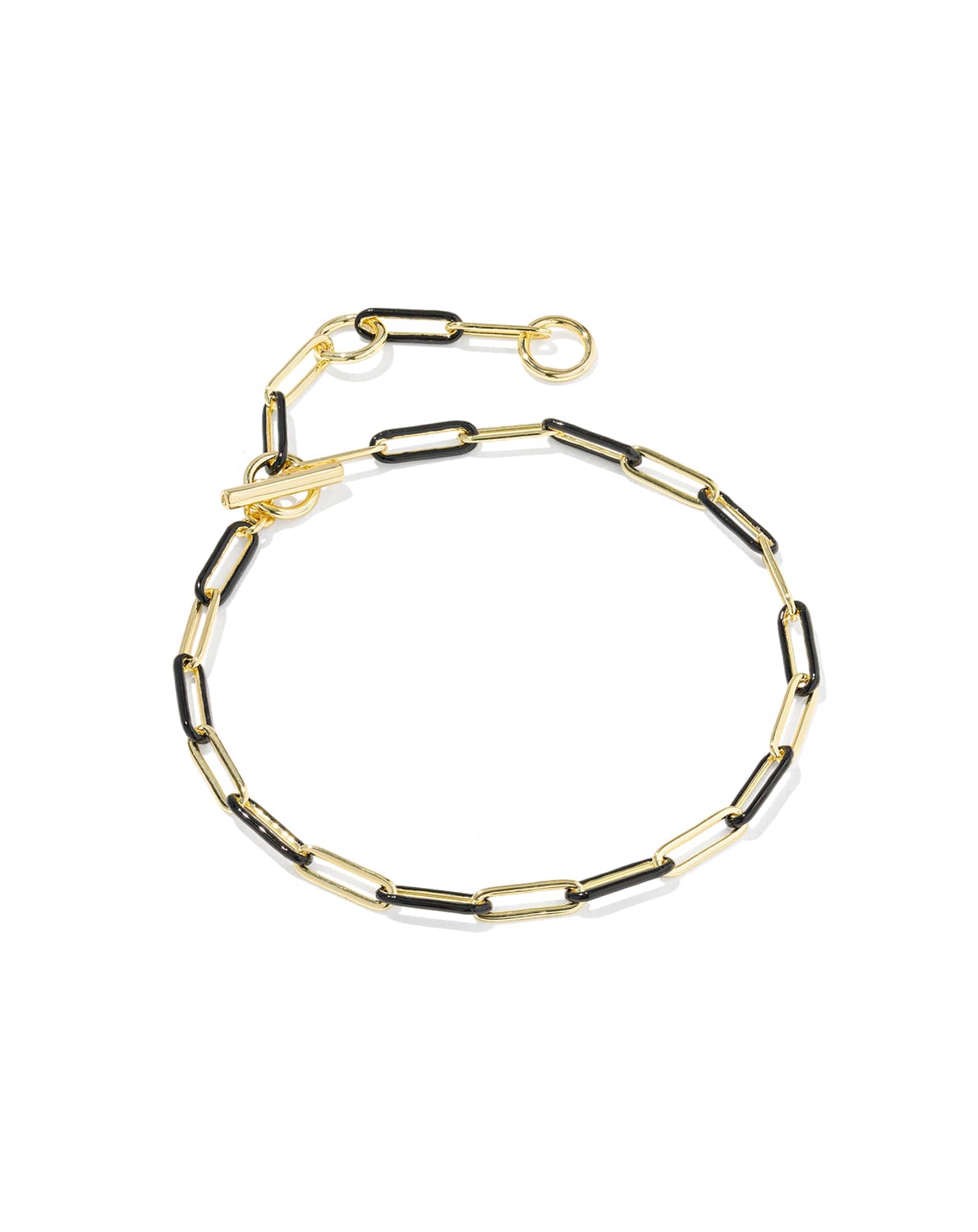 Courtney Enamel Link and Chain Bracelet