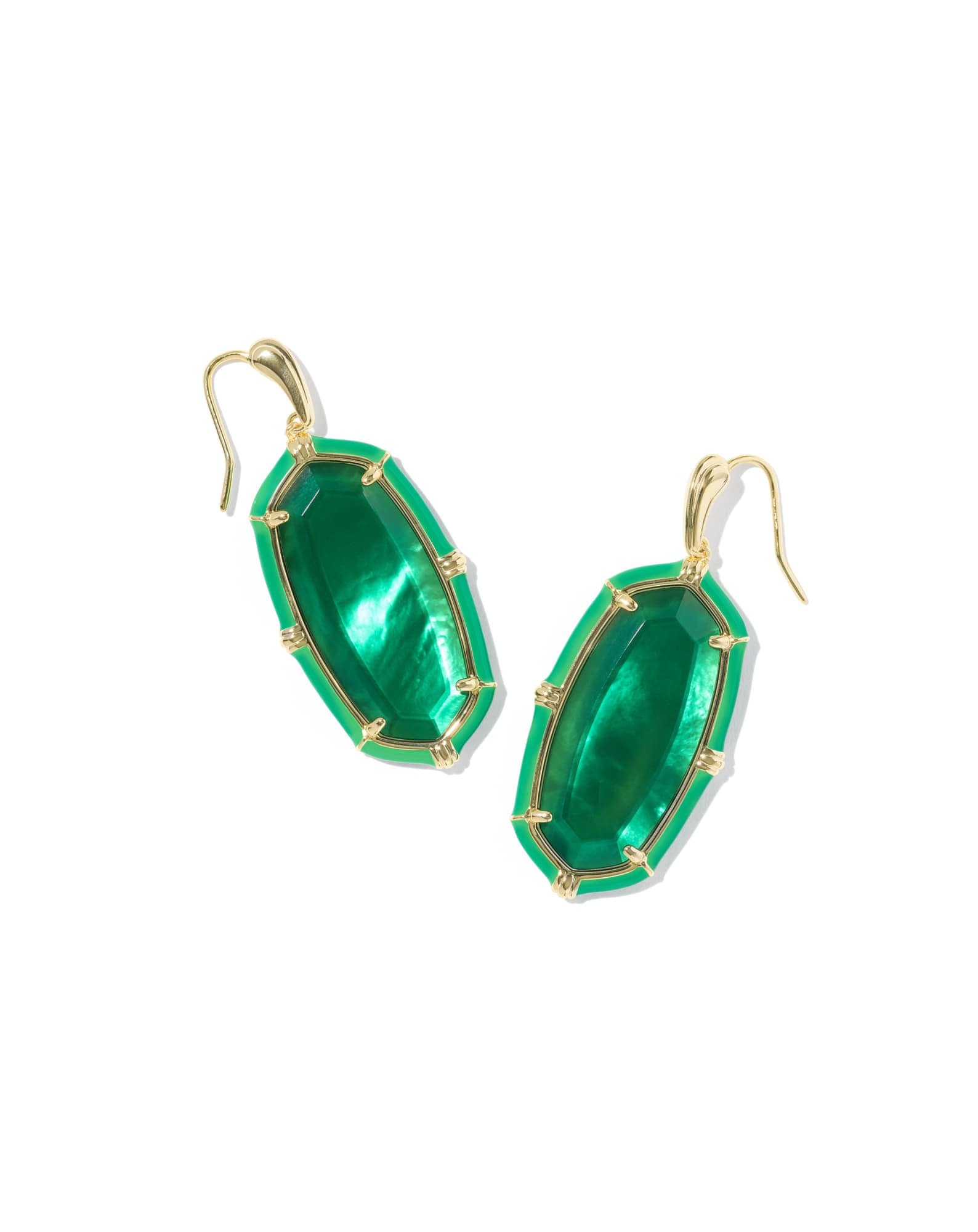 Elle Gold Enamel Drop Earrings