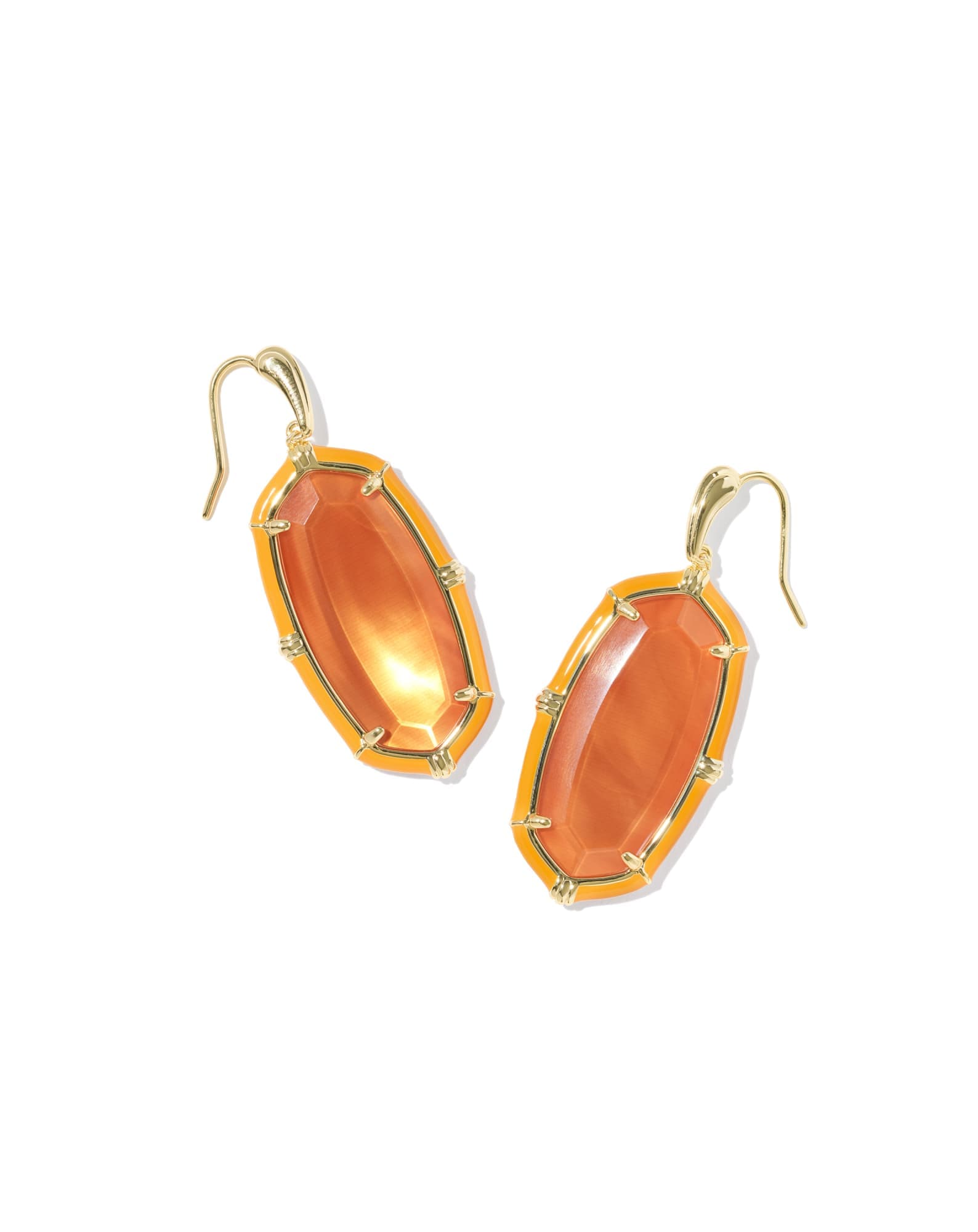 Elle Gold Enamel Drop Earrings