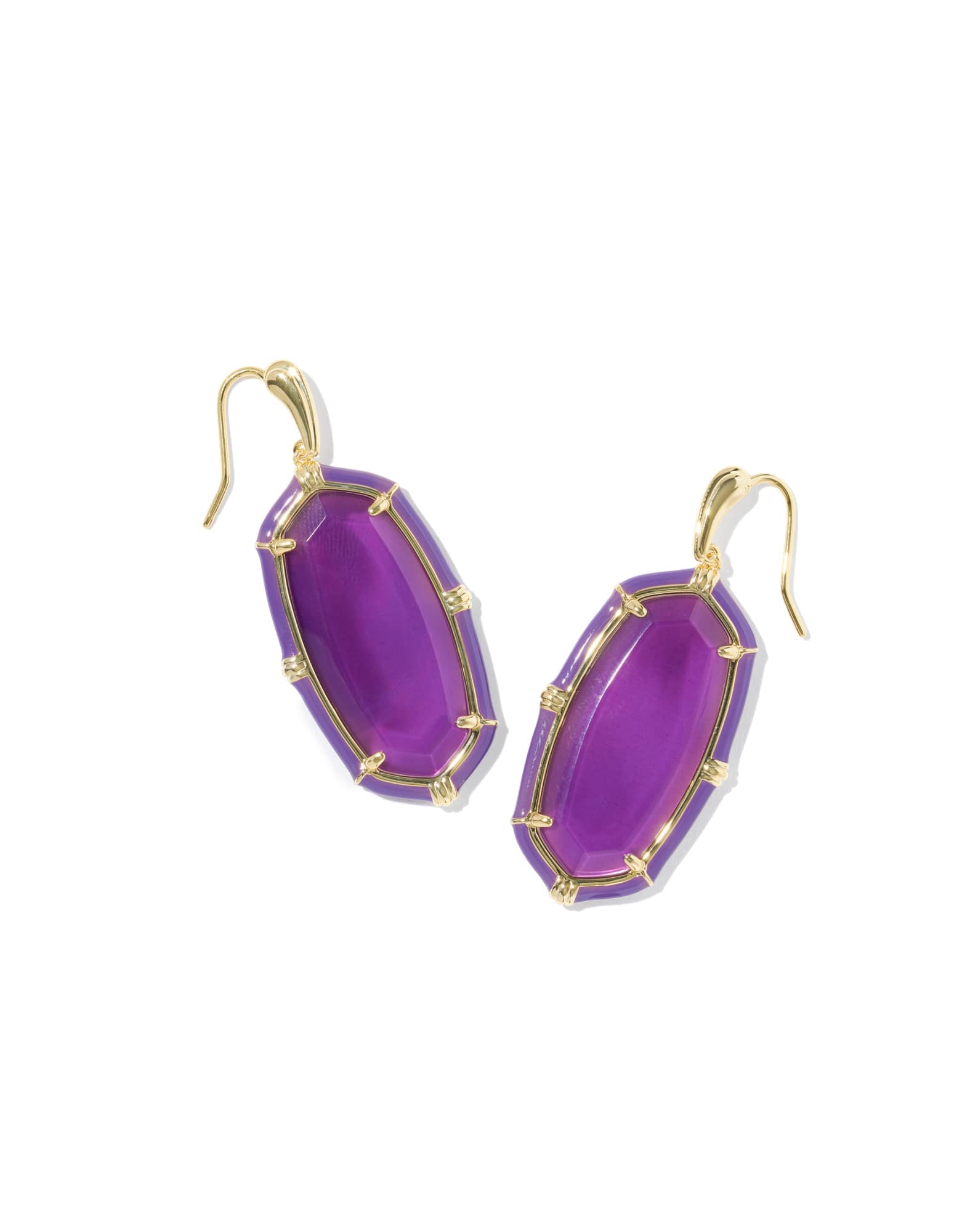 Elle Gold Enamel Drop Earrings