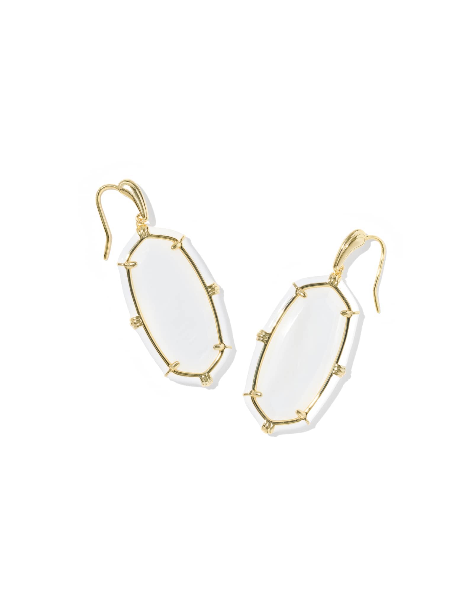 Elle Gold Enamel Drop Earrings