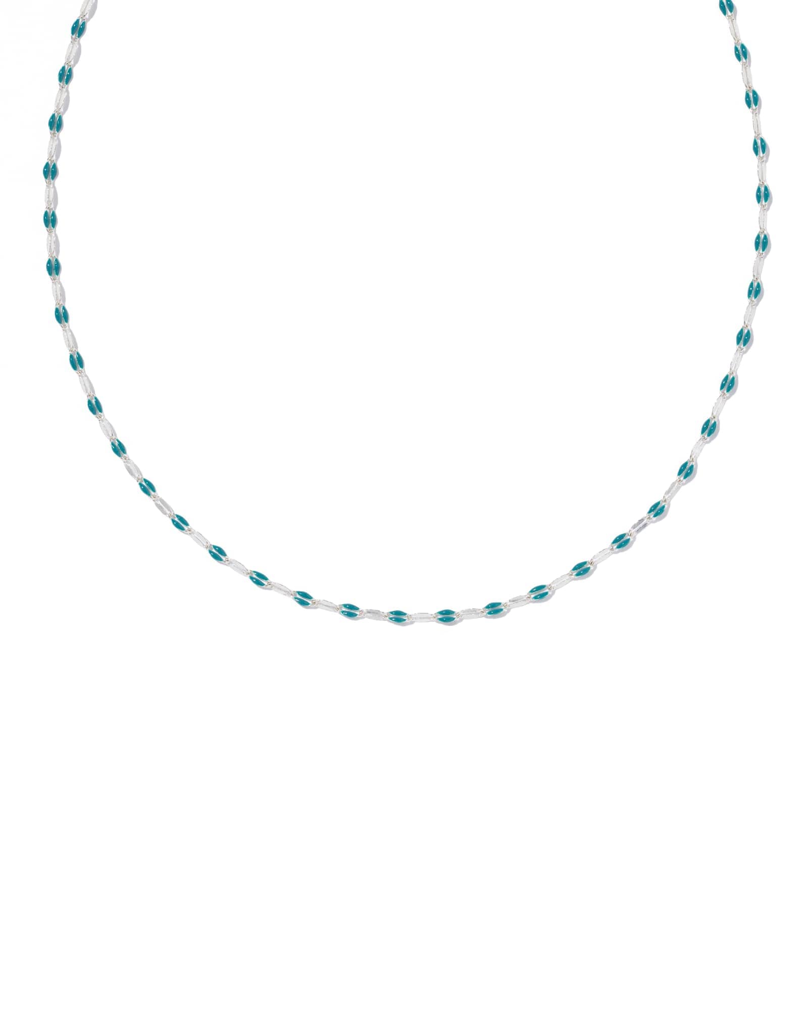 Enamel Mirror Chain Necklace