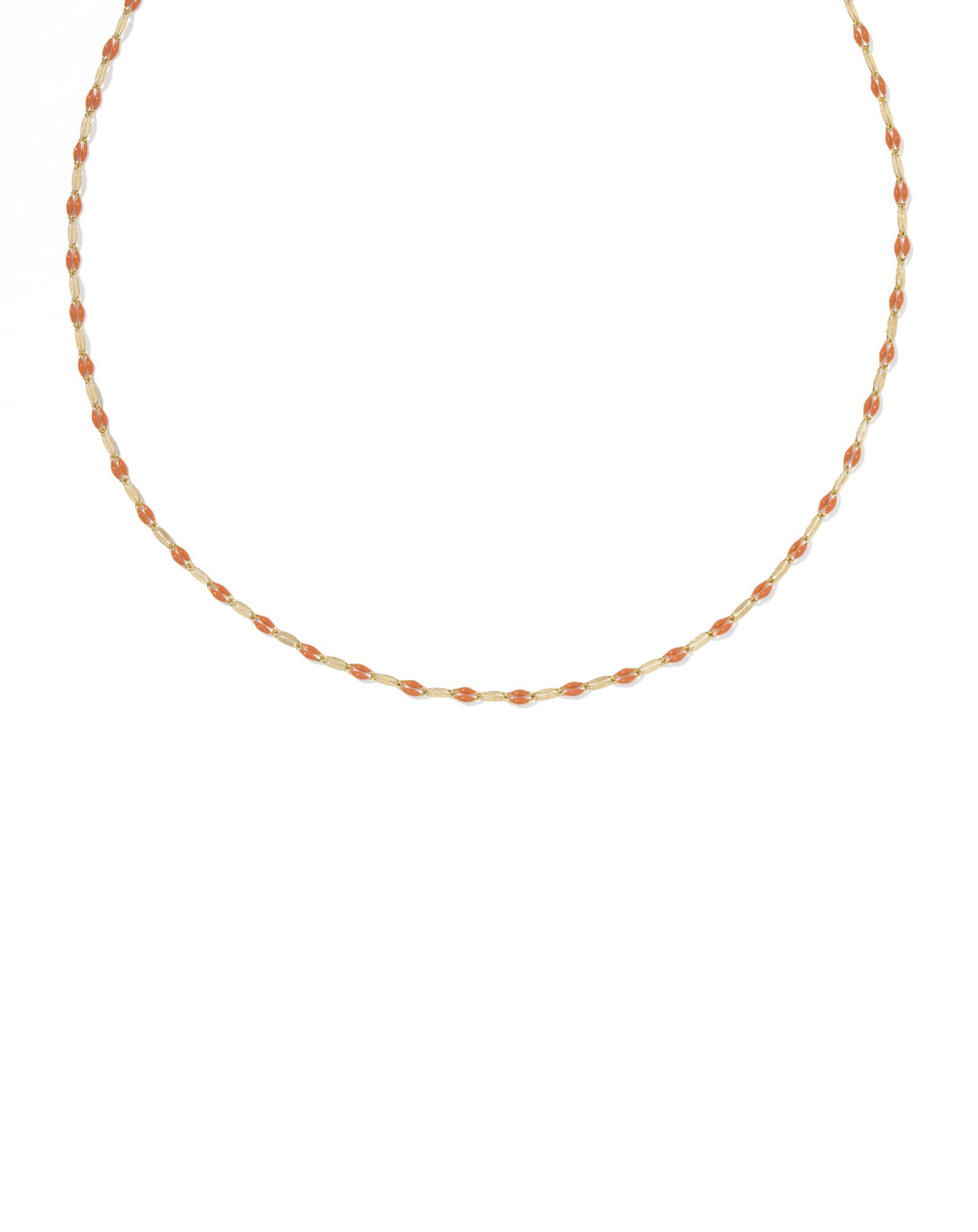 Enamel Mirror 18k Gold Vermeil Chain Necklace