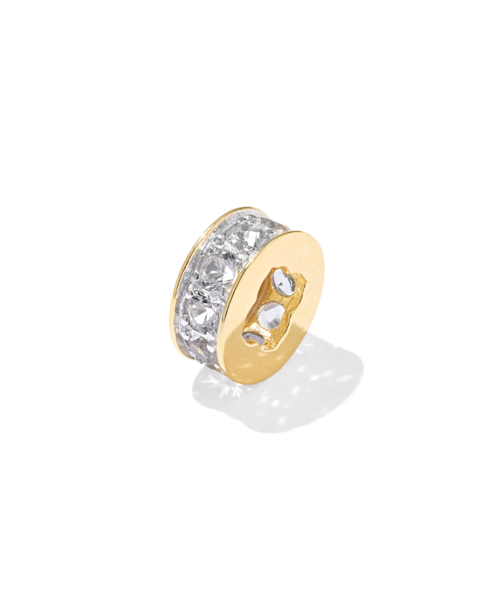 Pave 18k Gold Vermeil Spacer Charm