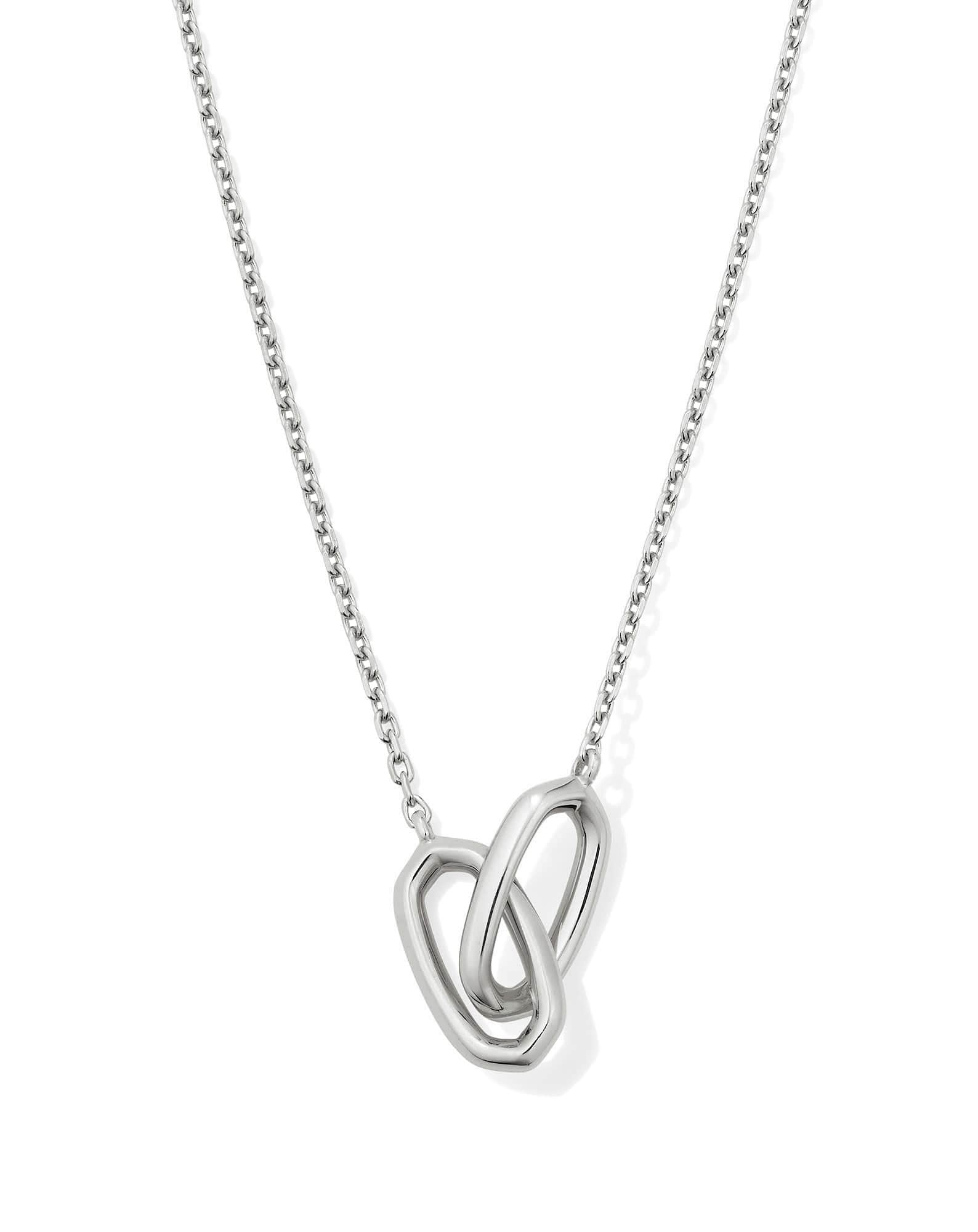 Danielle Sterling Silver Interlocking Pendant Necklace