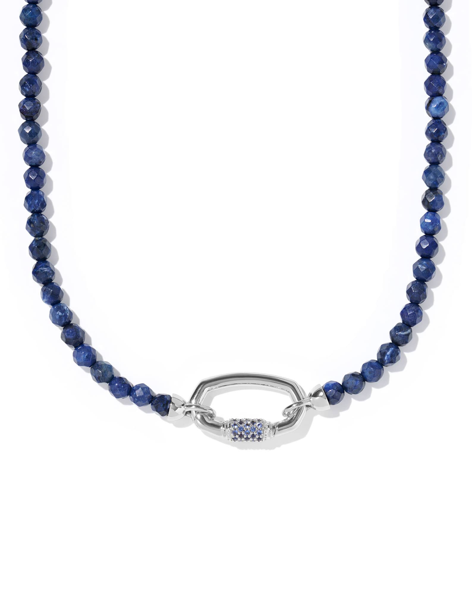 Emery Silver Beaded Strand Necklace