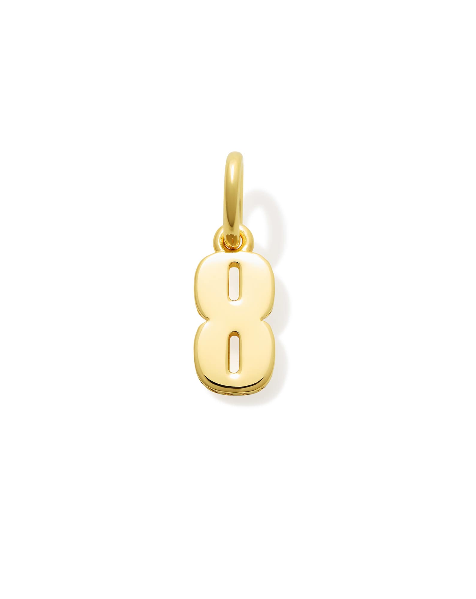 Metal Number 8 Charm in 18k Gold Vermeil