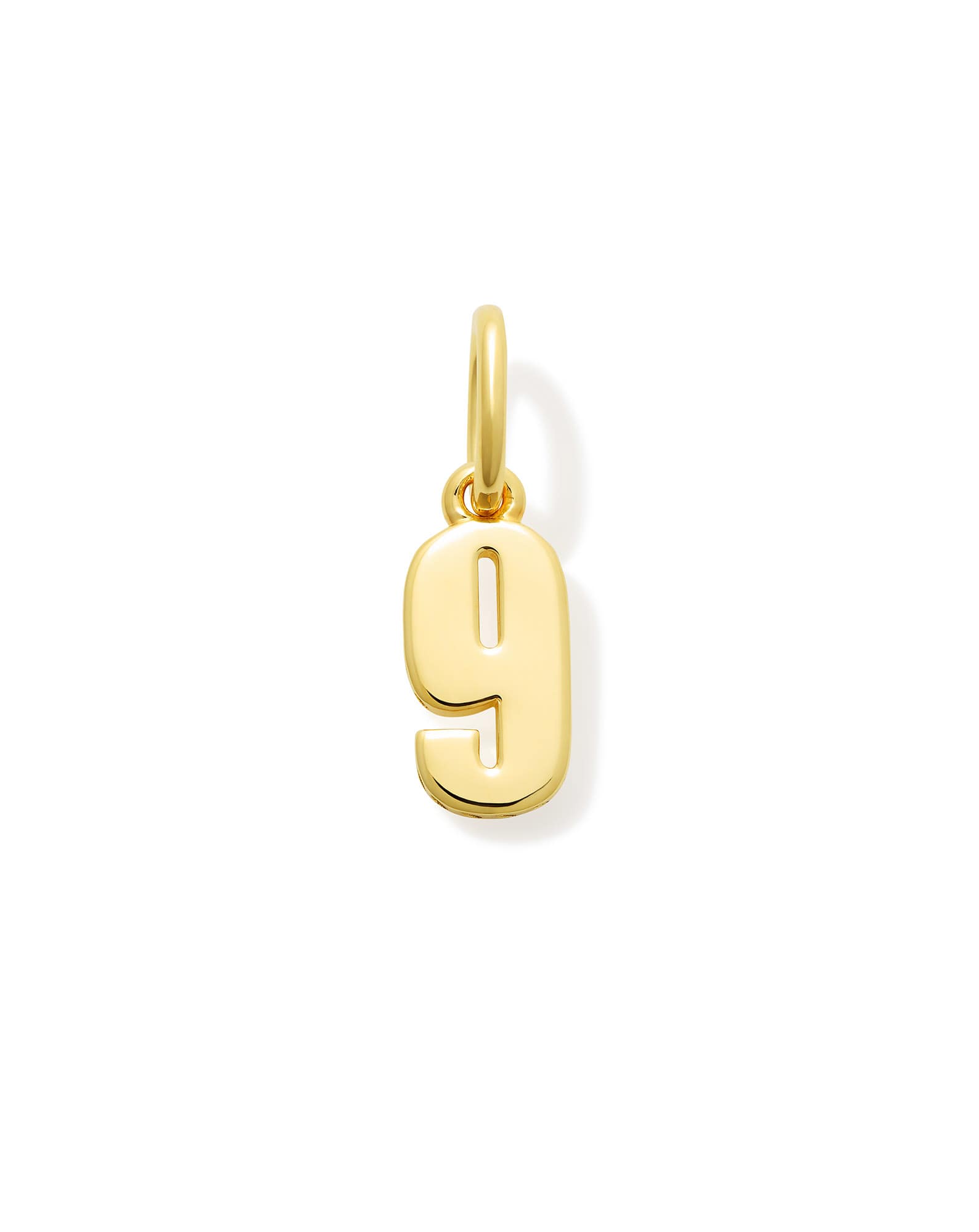 Metal Number 9 Charm in 18k Gold Vermeil