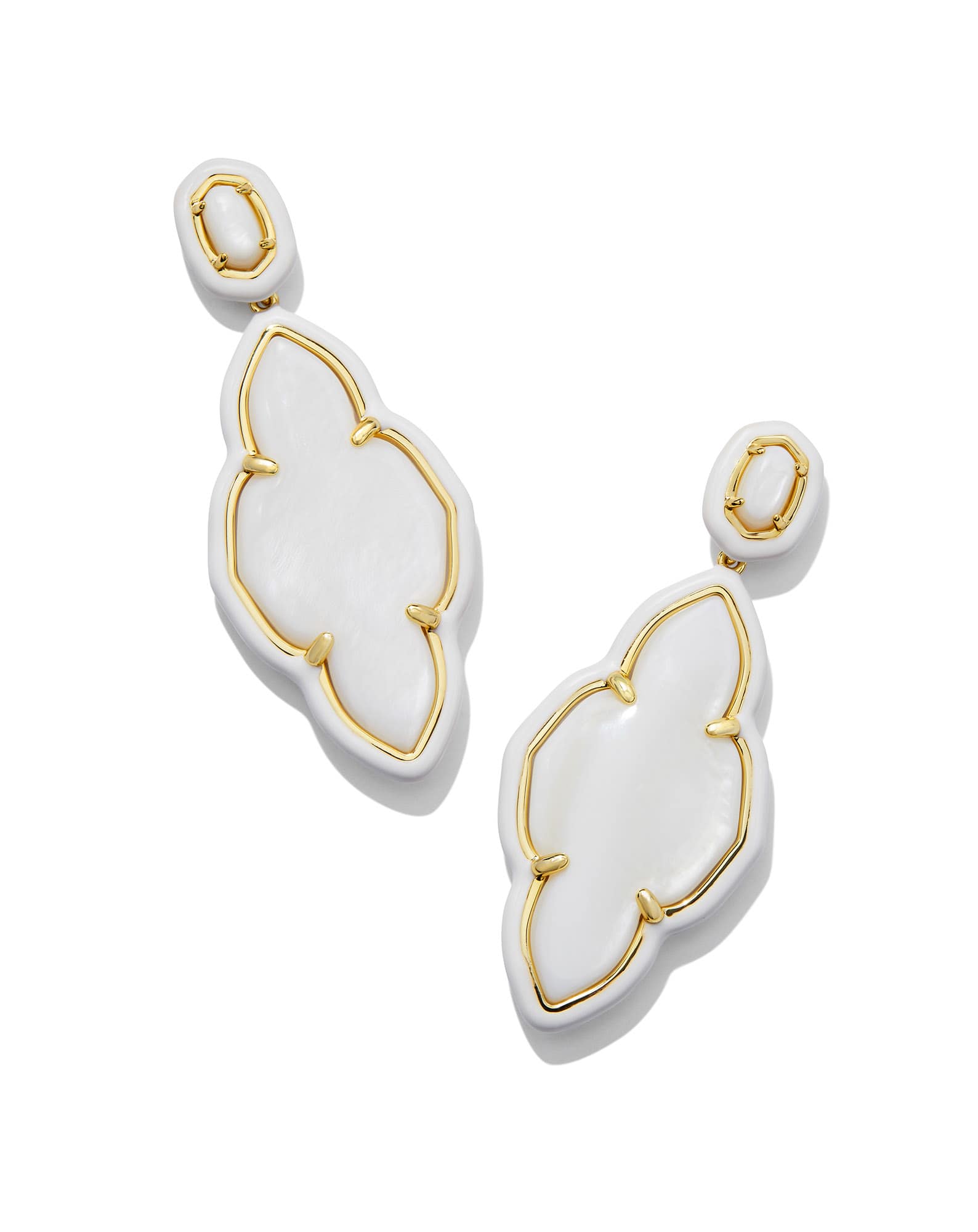 Abbie Enamel Frame Statement Earrings