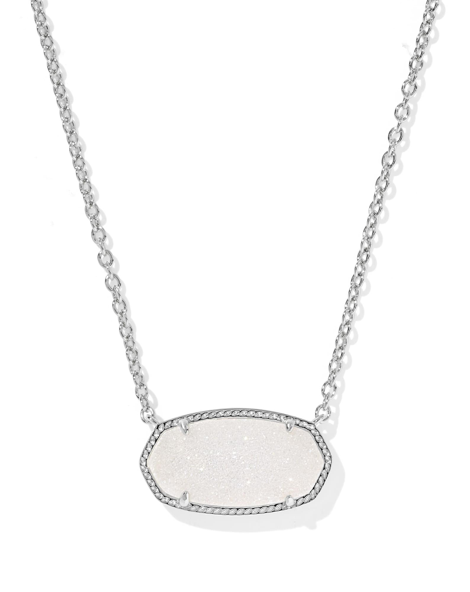 Elisa Silver Statement Short Pendant Necklace