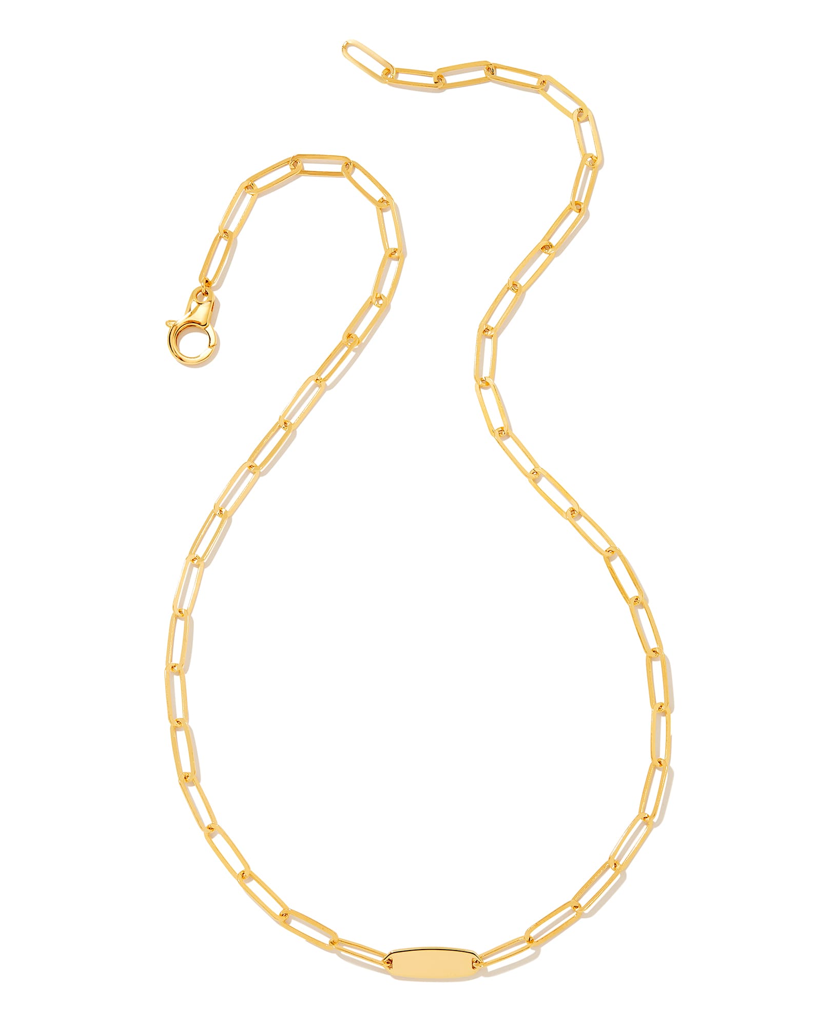 Marlee Paperclip Chain Necklace in 18k Gold Vermeil