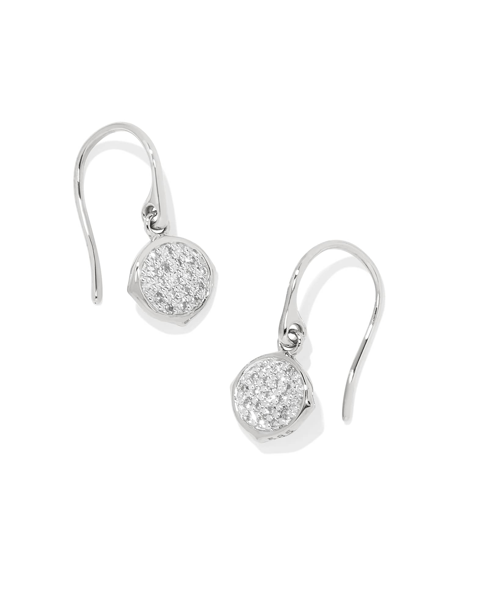 0.13 ct Matilda 14k White Gold Drop Earrings in White Diamond