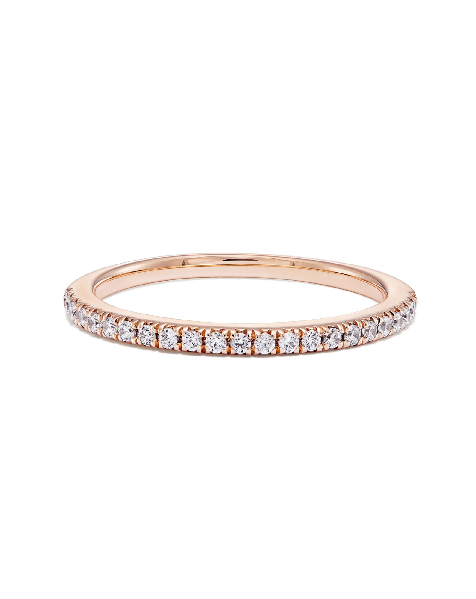 Pave Band Ring in 14k Rose Gold