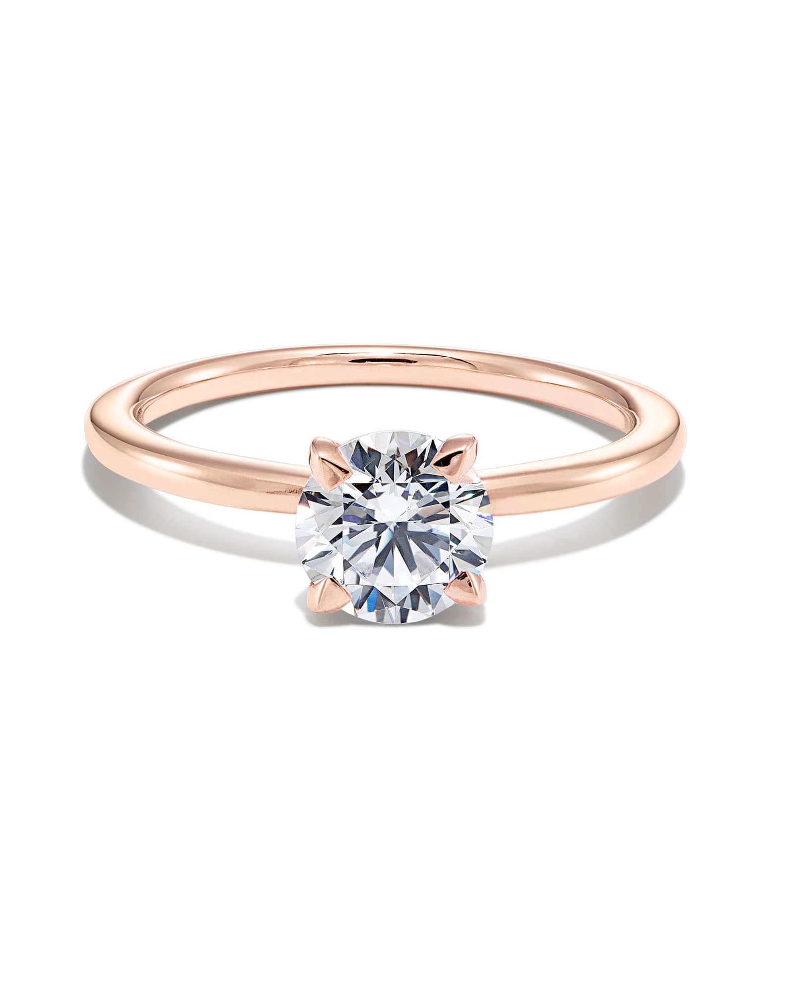 0.75 ct Round Solitaire Engagement Ring in 14k Rose Gold