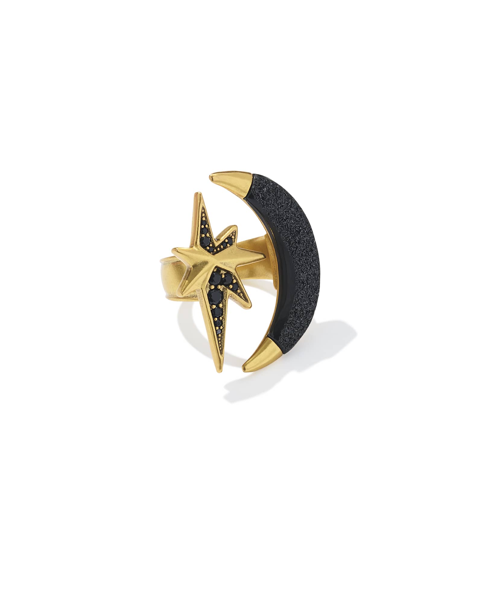 Lainey Wilson x Yellow Rose by Kendra Scott Vintage Gold Cocktail Ring in Black Mix