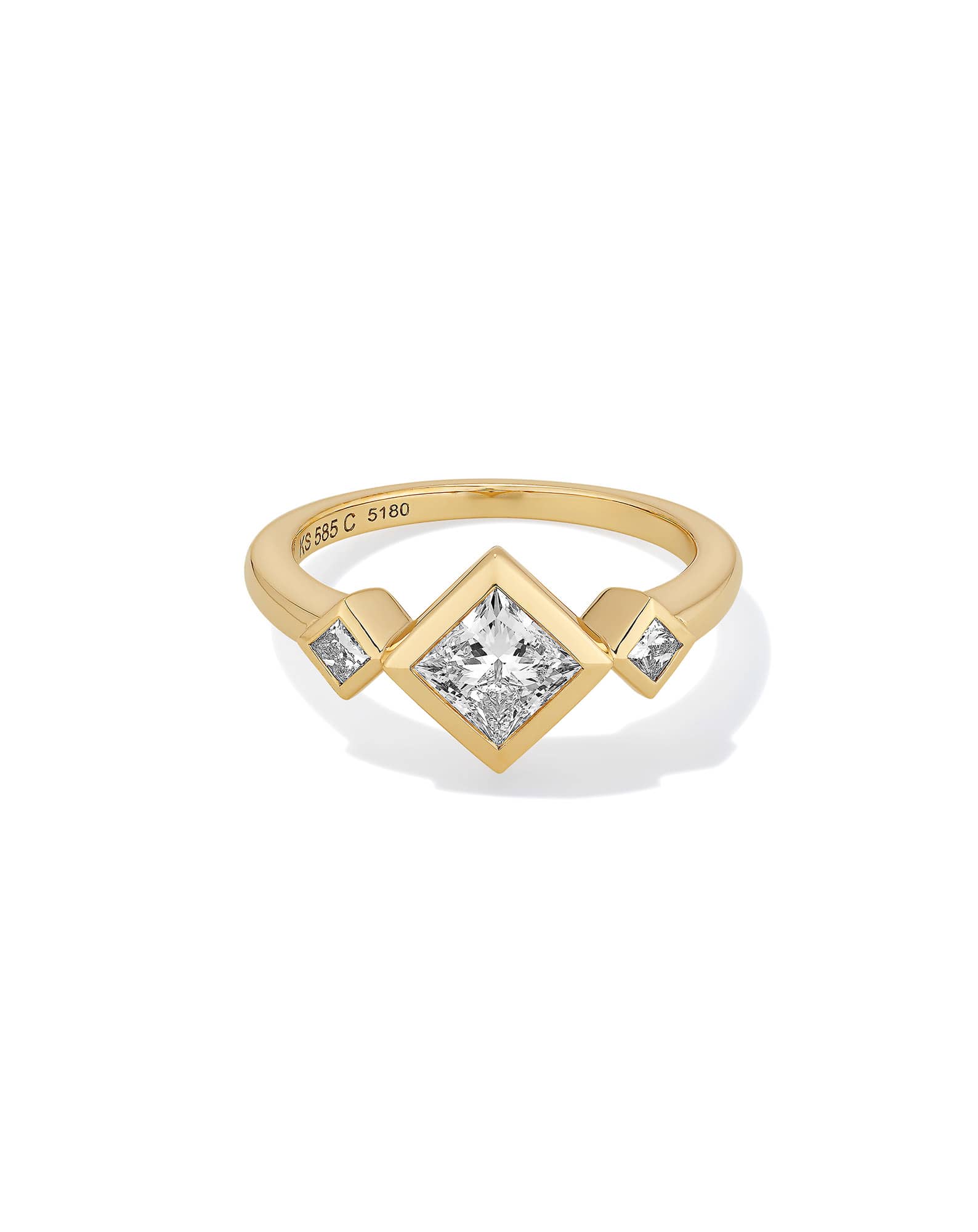 0.85 ct Lab Grown Diamond Michelle 14k Yellow Gold Band Ring
