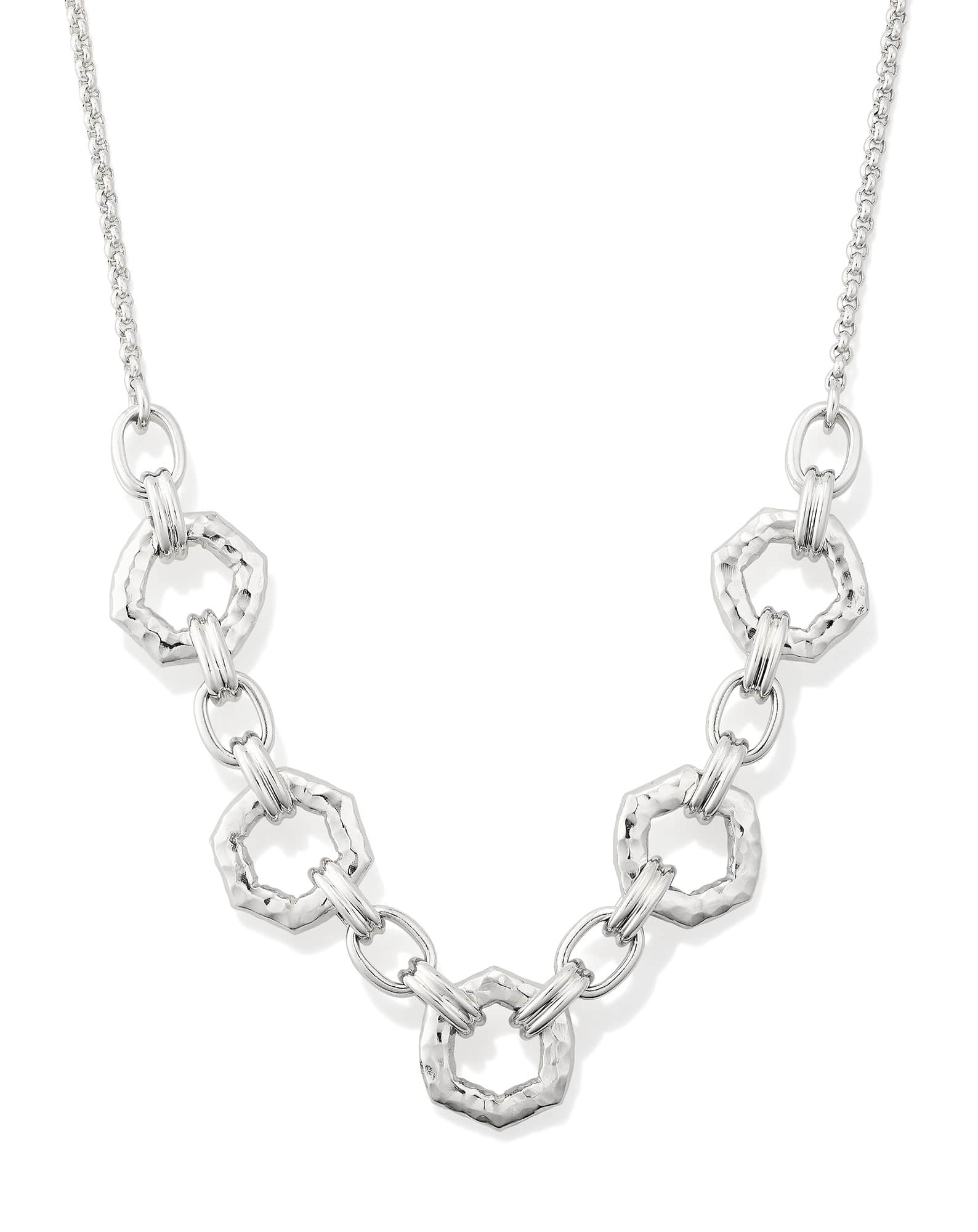 Davie Sterling Silver Open Frame Chain Necklace