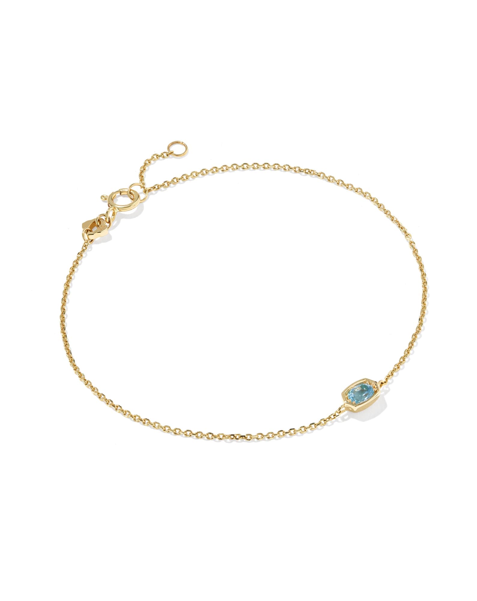 Marisa 14k Yellow Gold December Oval Solitaire Bracelet