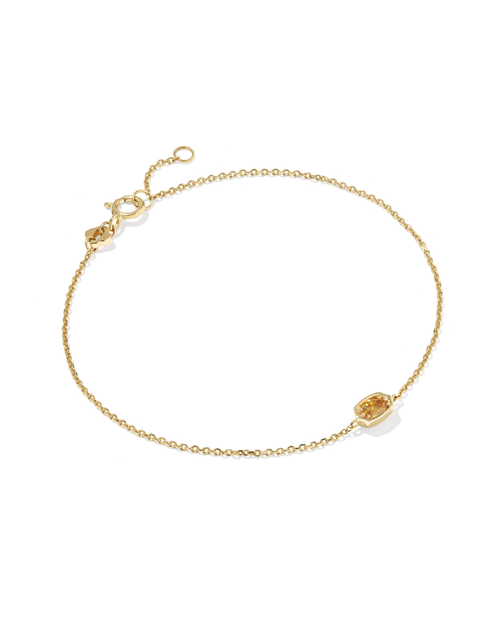 Marisa 14k Yellow Gold November Oval Solitaire Bracelet