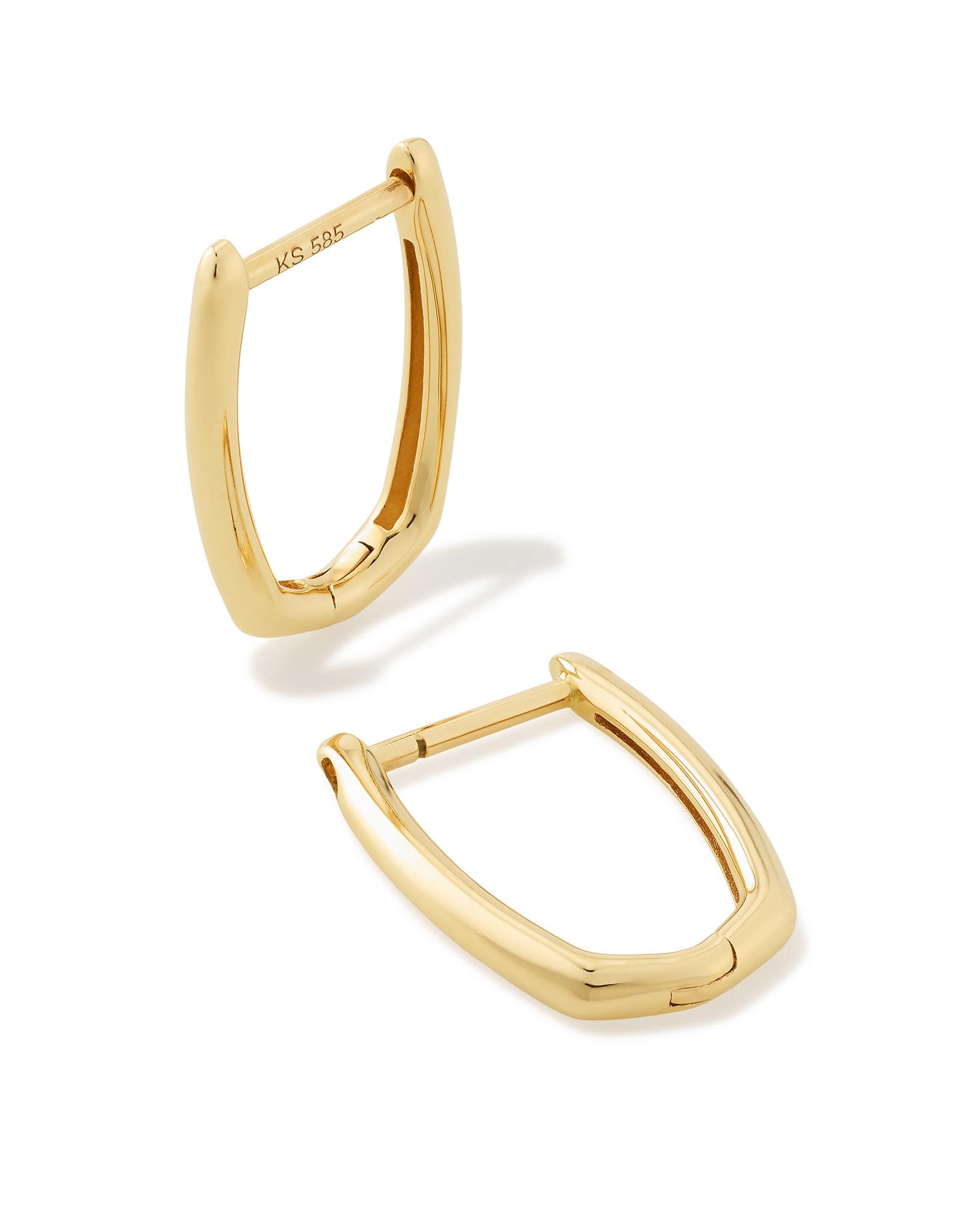 Ellen Huggie Earrings in 14k Yellow Gold