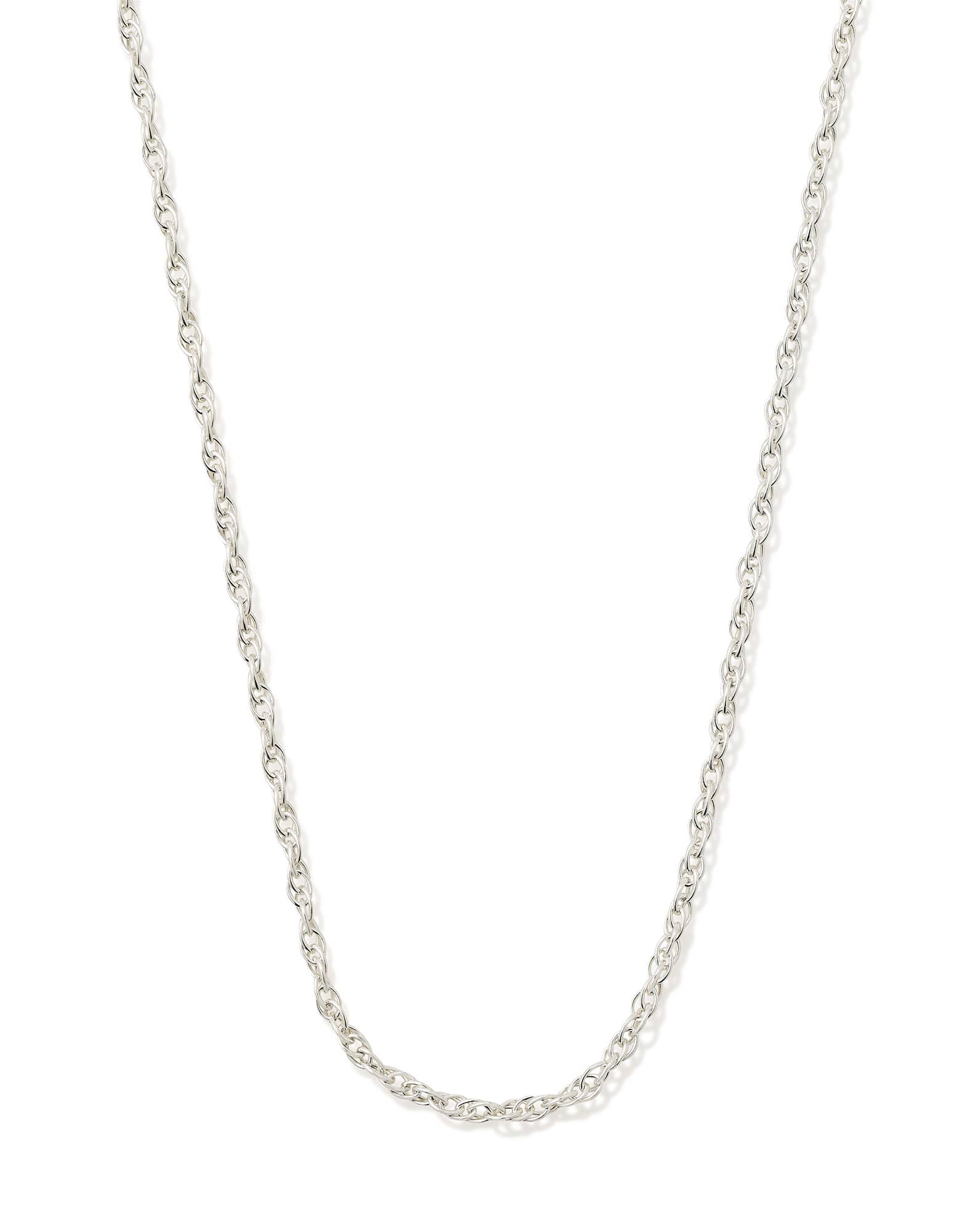 Delicate Rope Chain Necklace in Sterling Silver