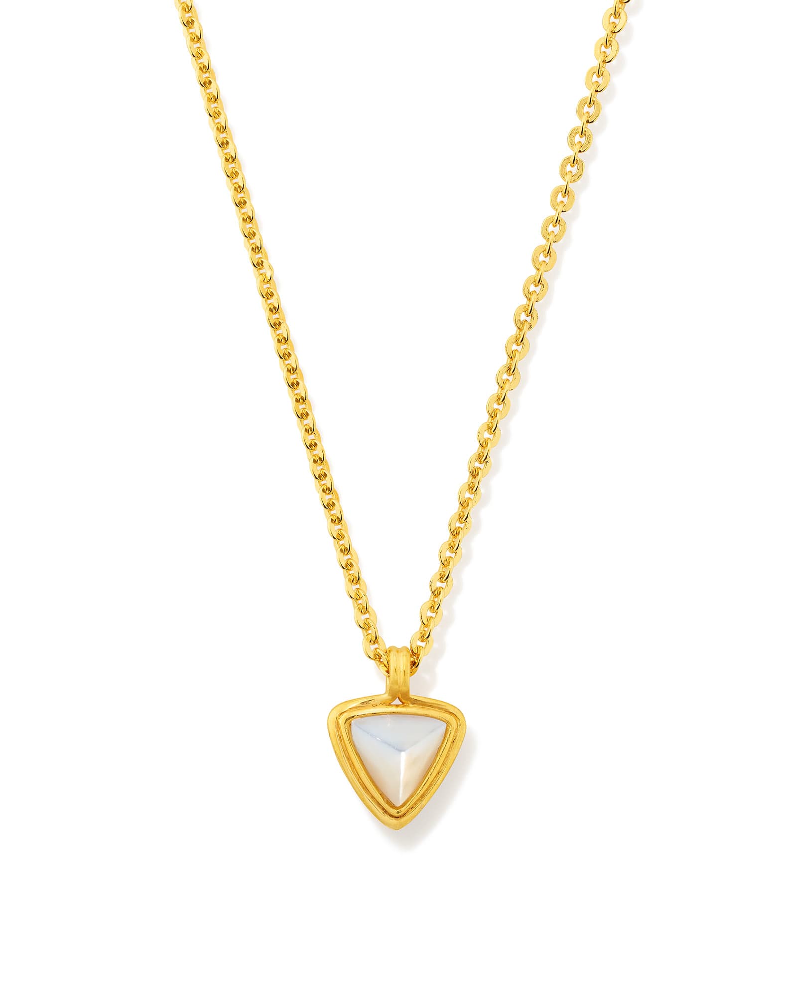 Morgan 18k Gold Vermeil Pendant Necklace in Ivory Mother-of-Pearl