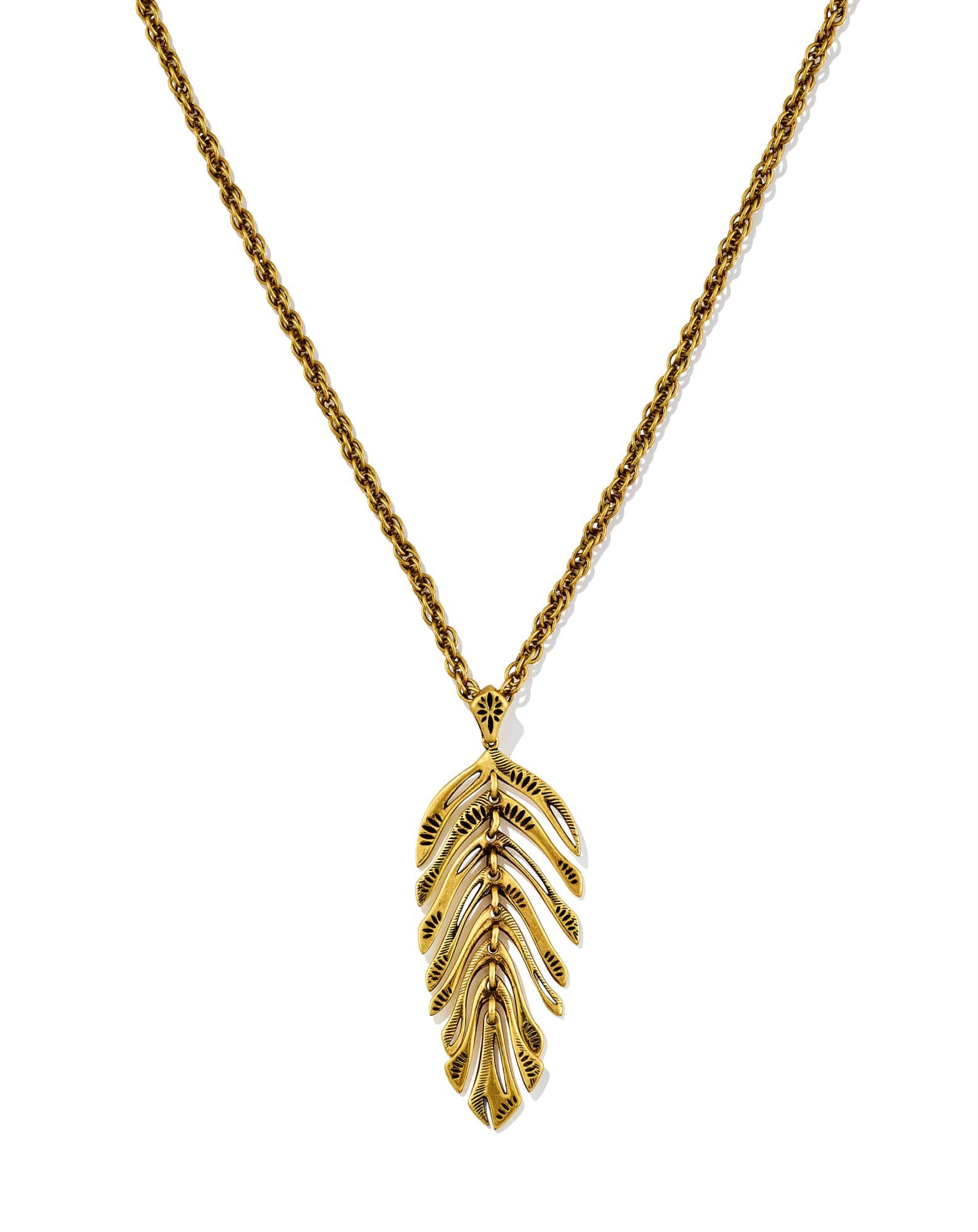 Calliope Vintage Gold Short Pendant Necklace