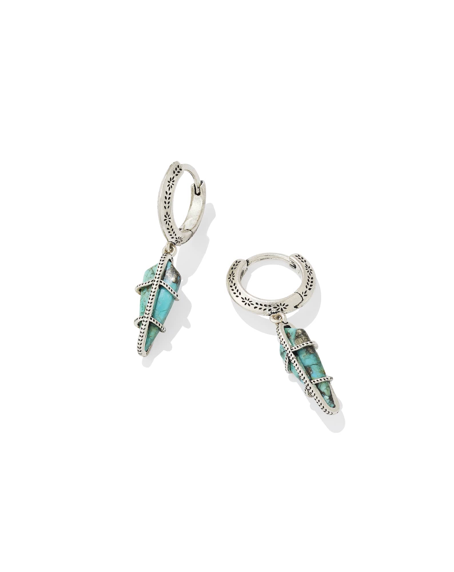Trinity Vintage Silver Huggie Earrings