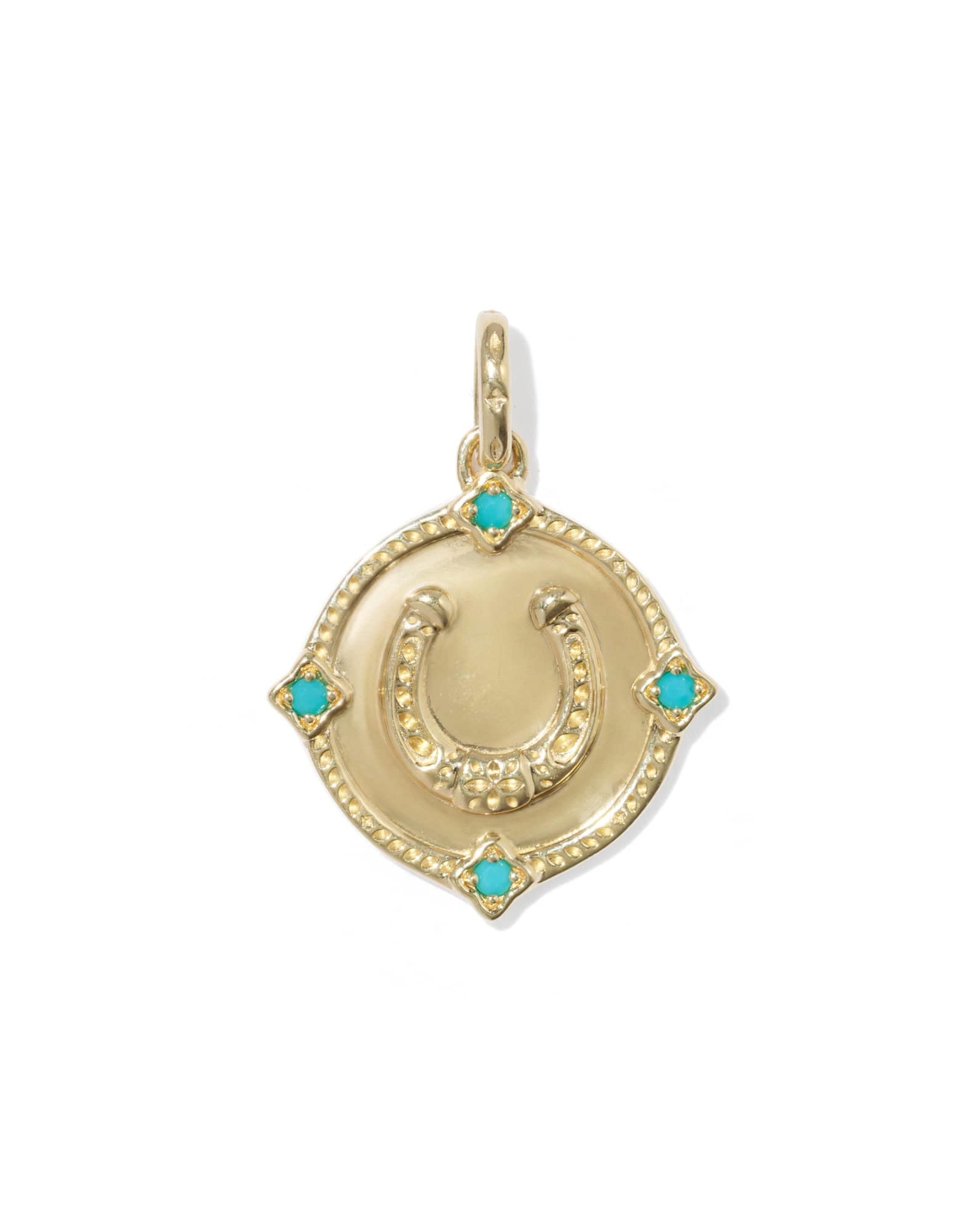 Metal Horseshoe 18k Yellow Gold Vermeil Accent Charm