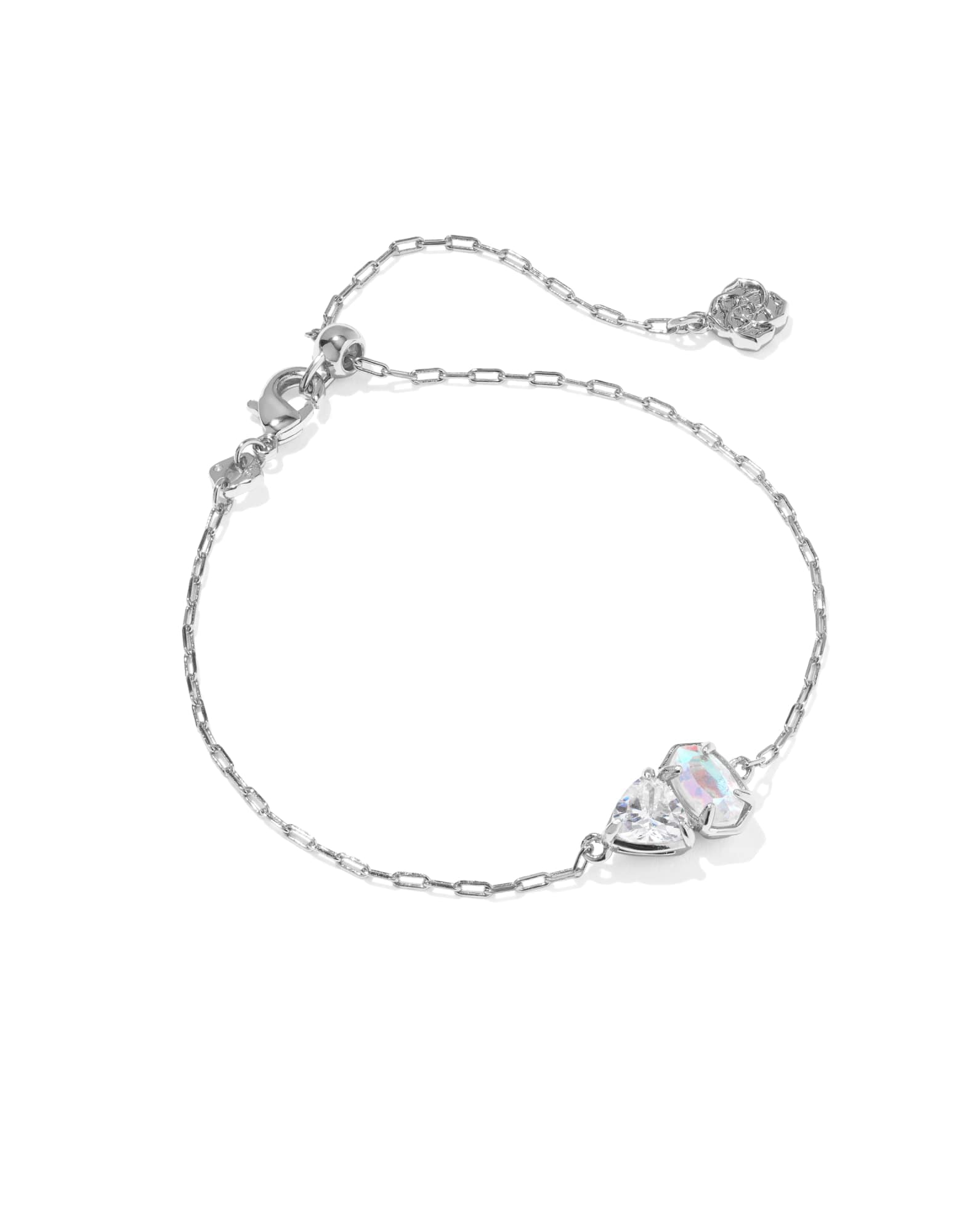 Tatum April Silver Delicate Chain Bracelet