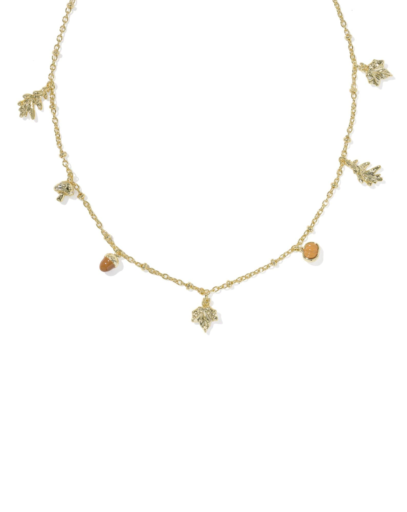Autumn Gold Charm Necklace