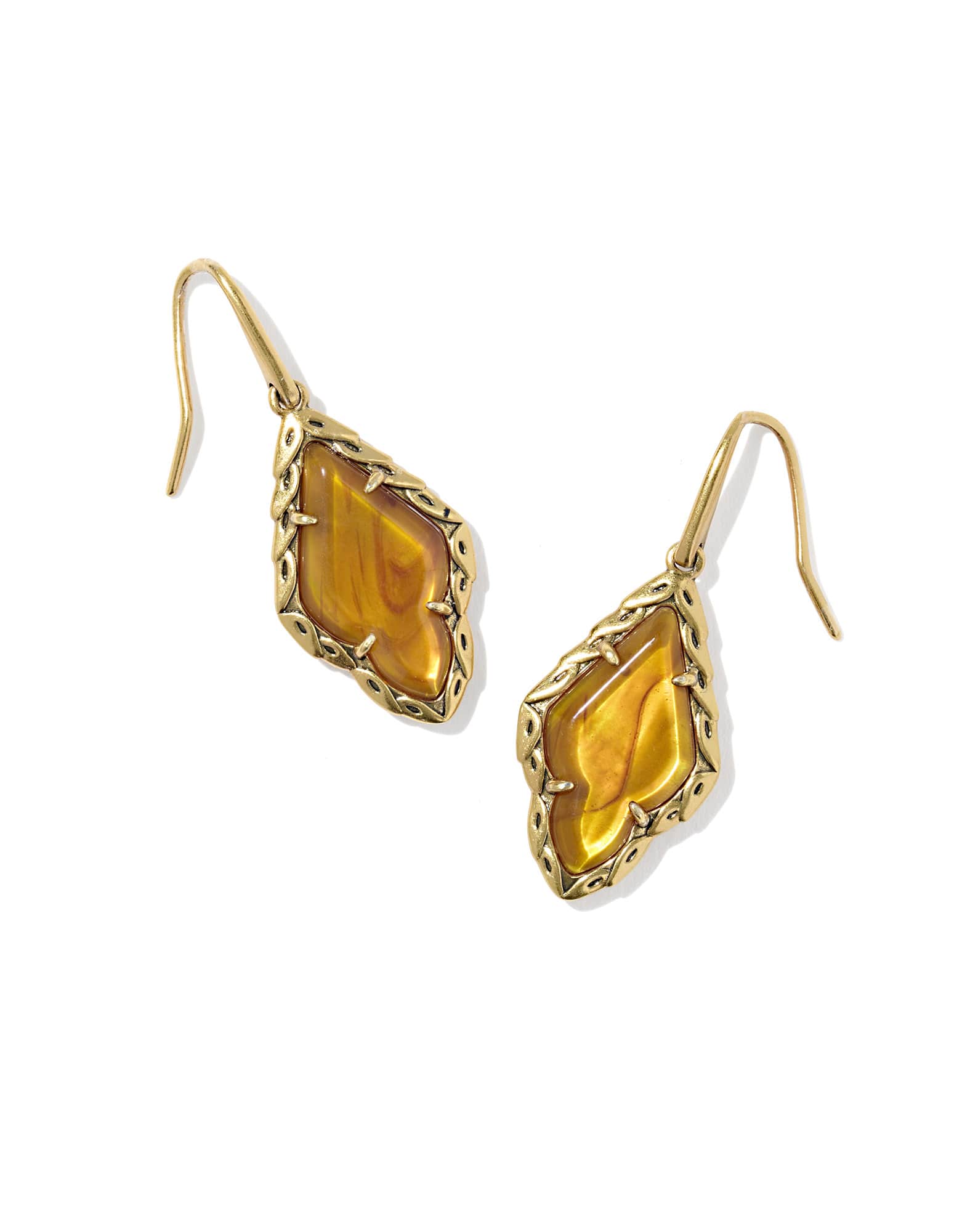 Adeline Vintage Gold Drop Earrings