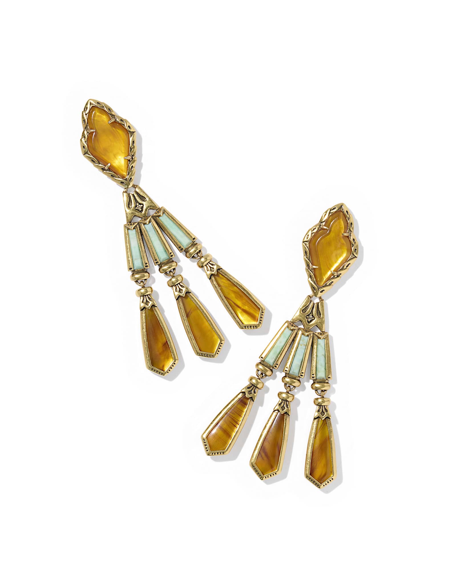 Adeline Vintage Gold Statement Earrings