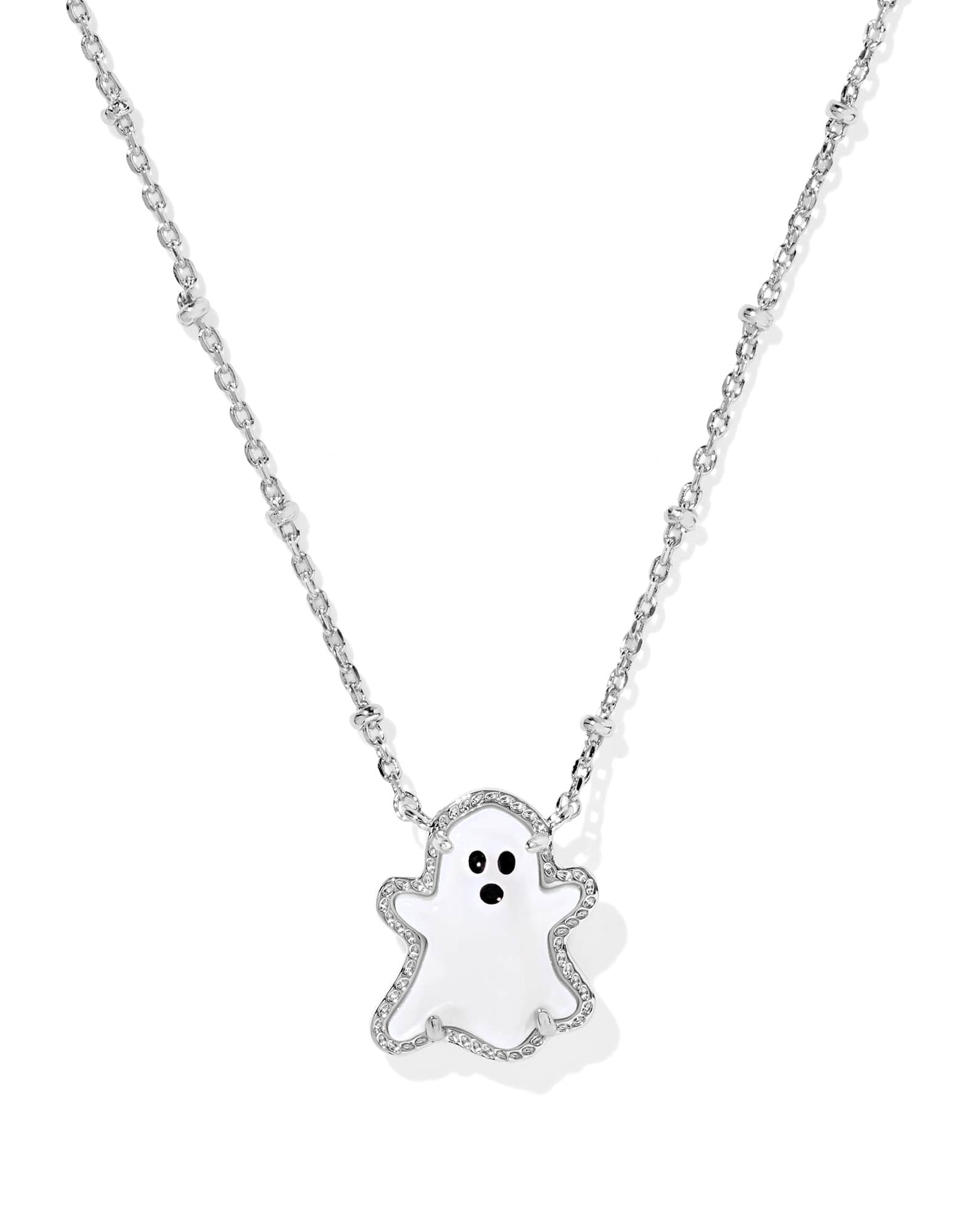 Ghost Silver Short Pendant Necklace