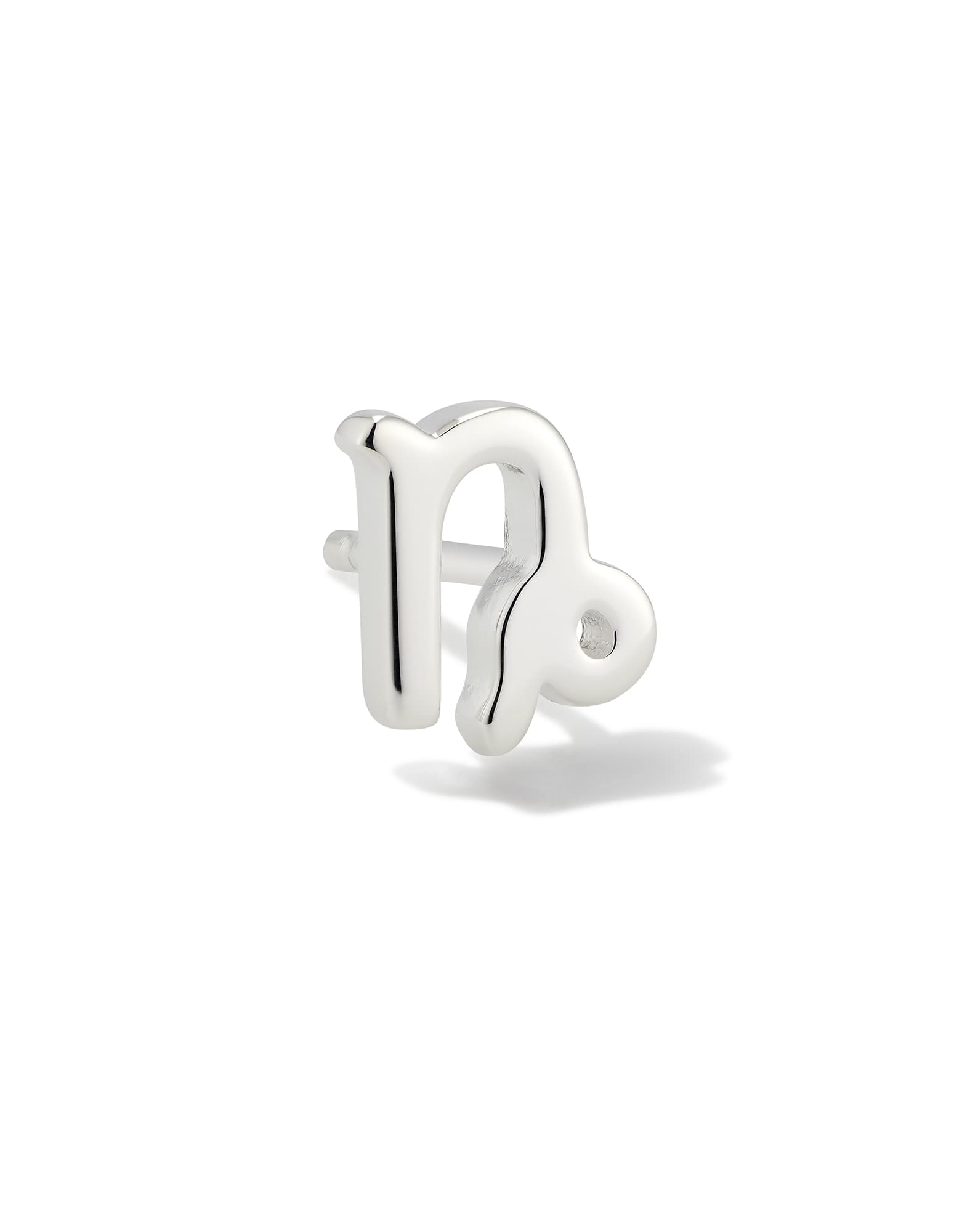Capricorn Single Stud Earring in Sterling Silver