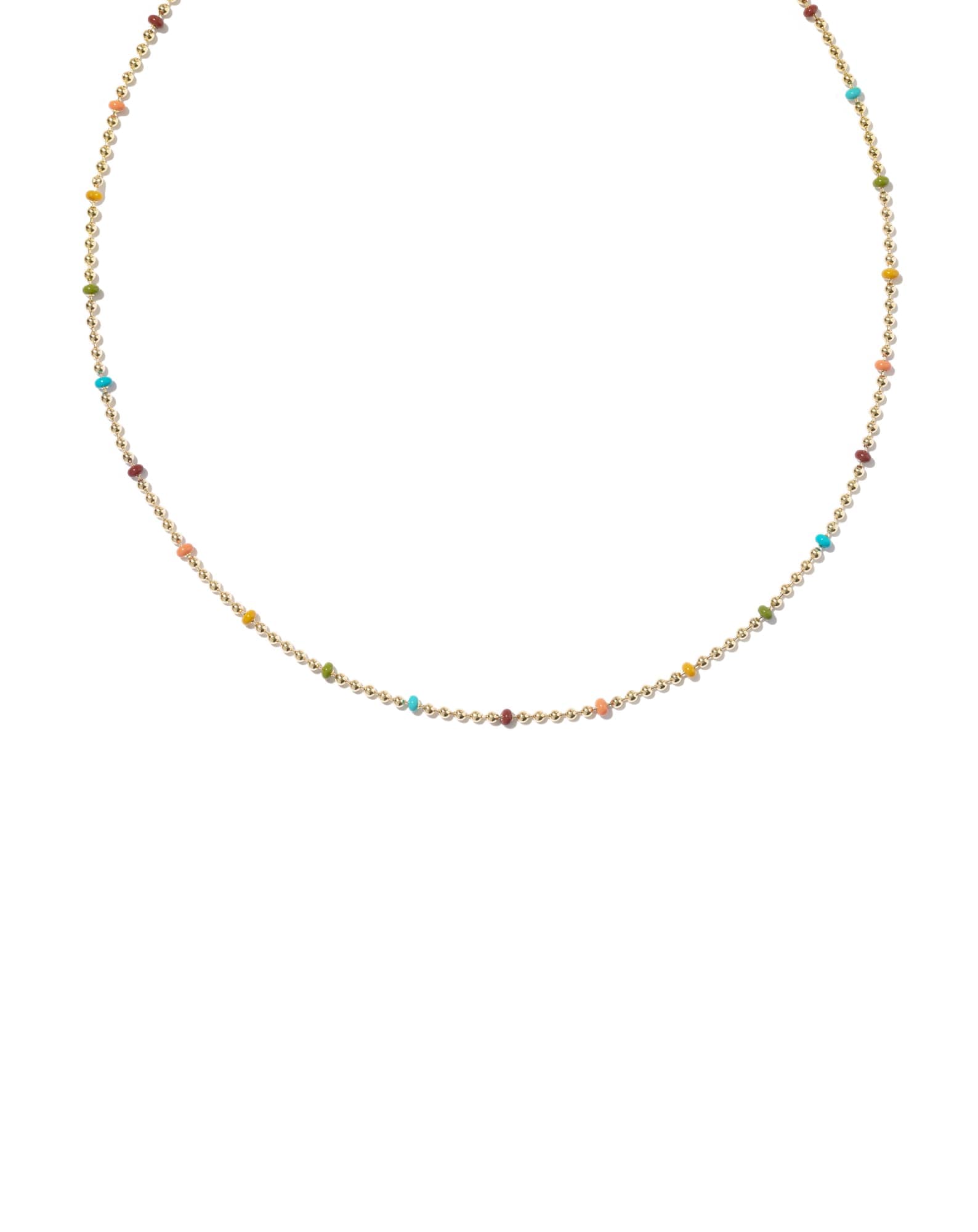 Alice Color Beaded 14k Gold-Filled Chain Necklace