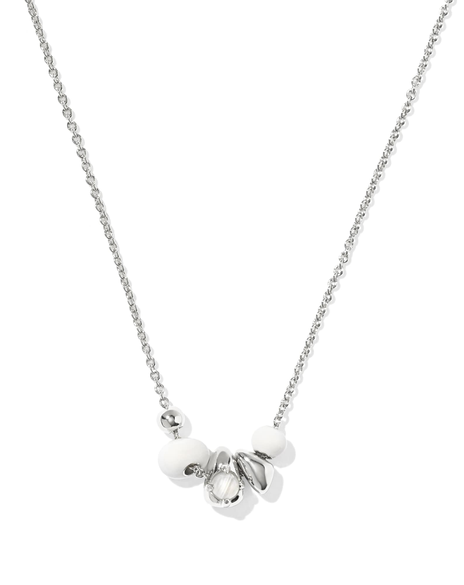 Deliah Silver Short Pendant Necklace