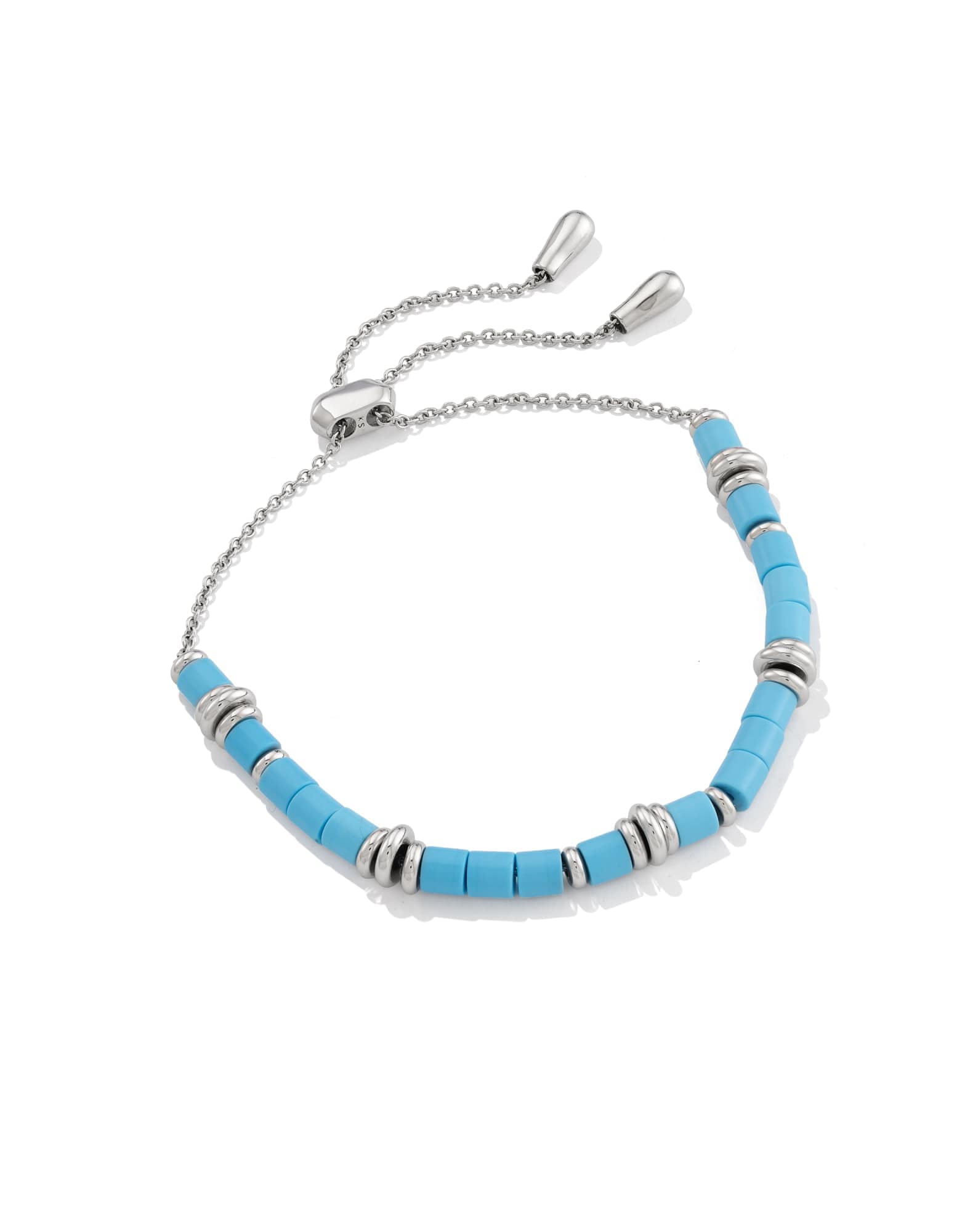 Bree Silver Beaded Delicate Chain Bracelet